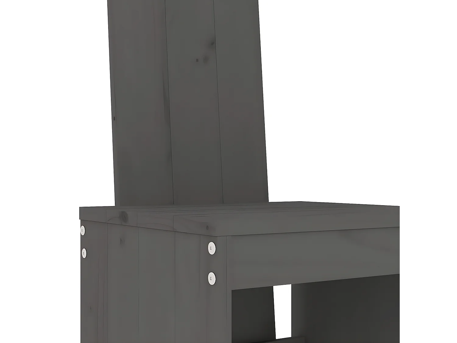 Ensemble de bar de jardin 5 pcs gris bois de pin massif