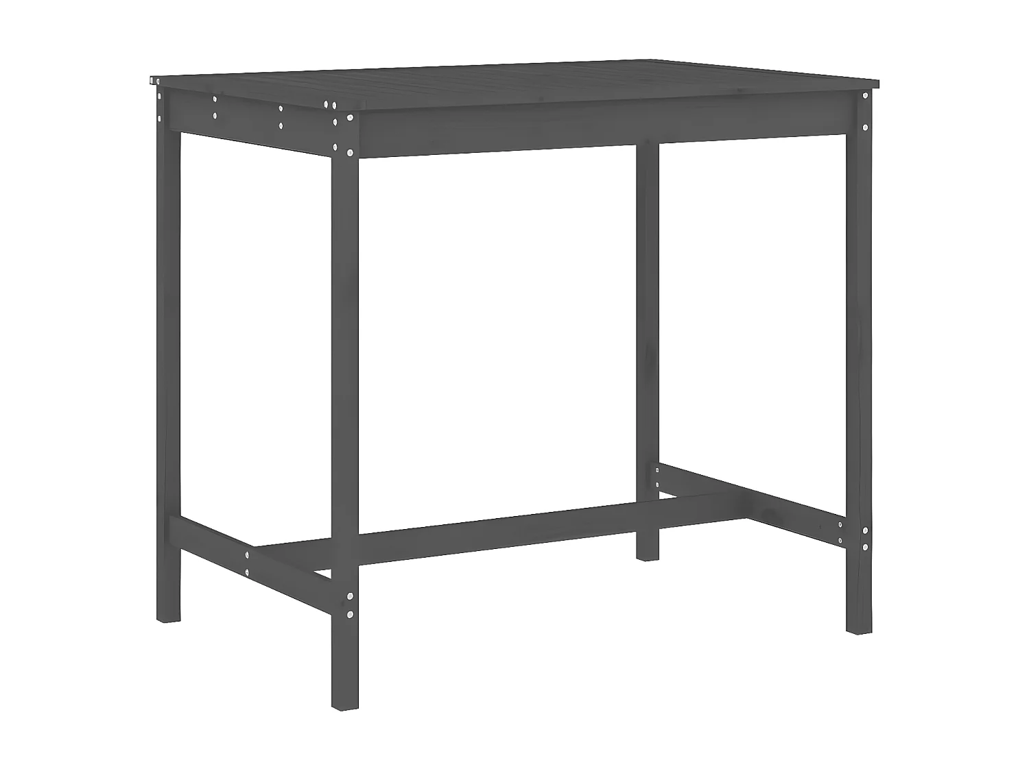 Ensemble de bar de jardin 5 pcs gris bois de pin massif