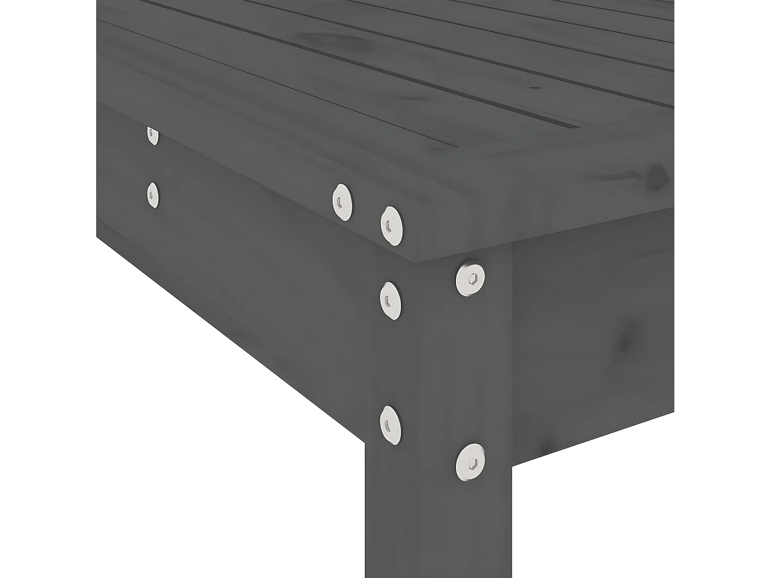 Ensemble de bar de jardin 5 pcs gris bois de pin massif