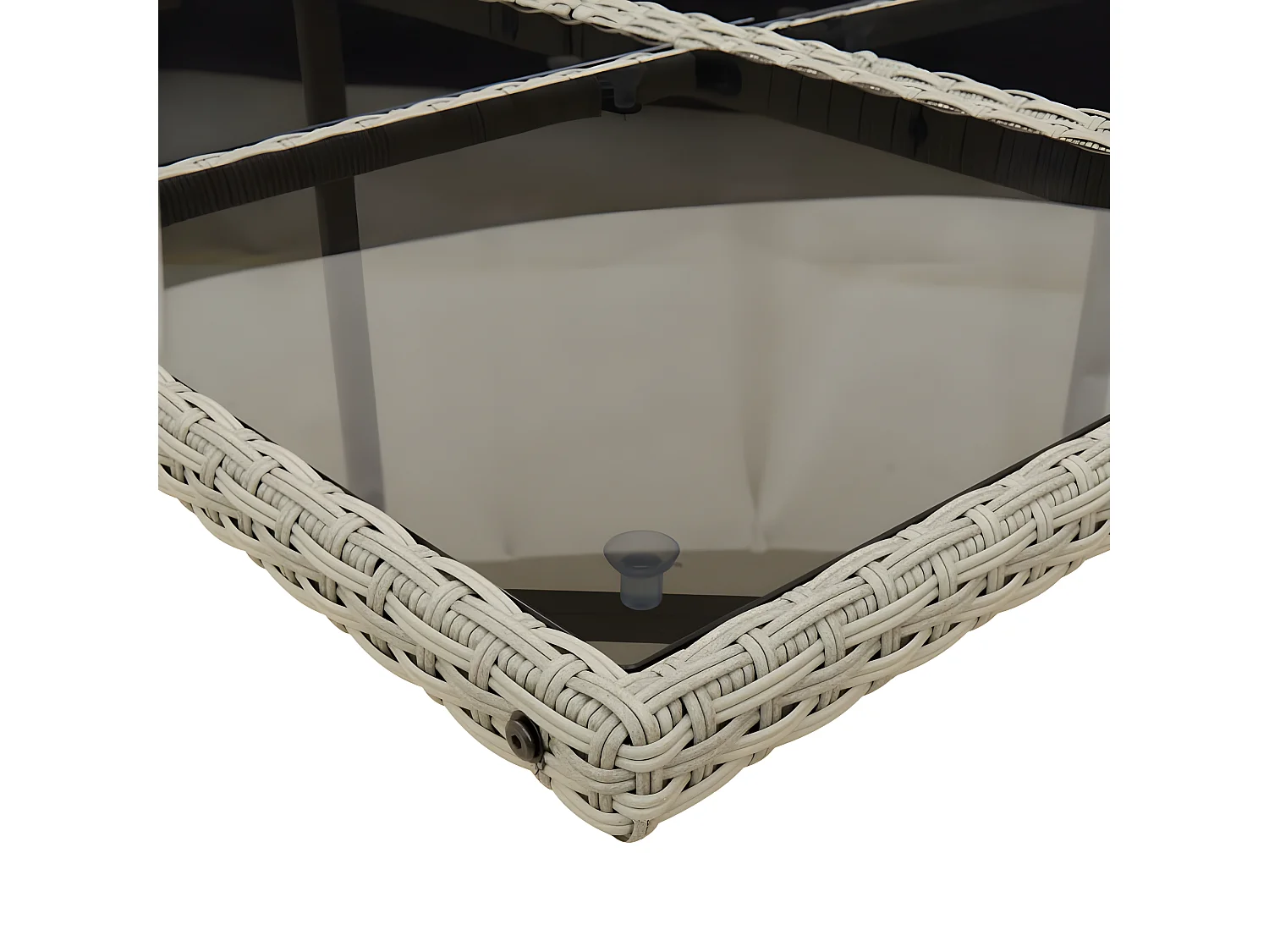 Ensemble à manger de jardin et coussins 17 pcs gris clair rotin