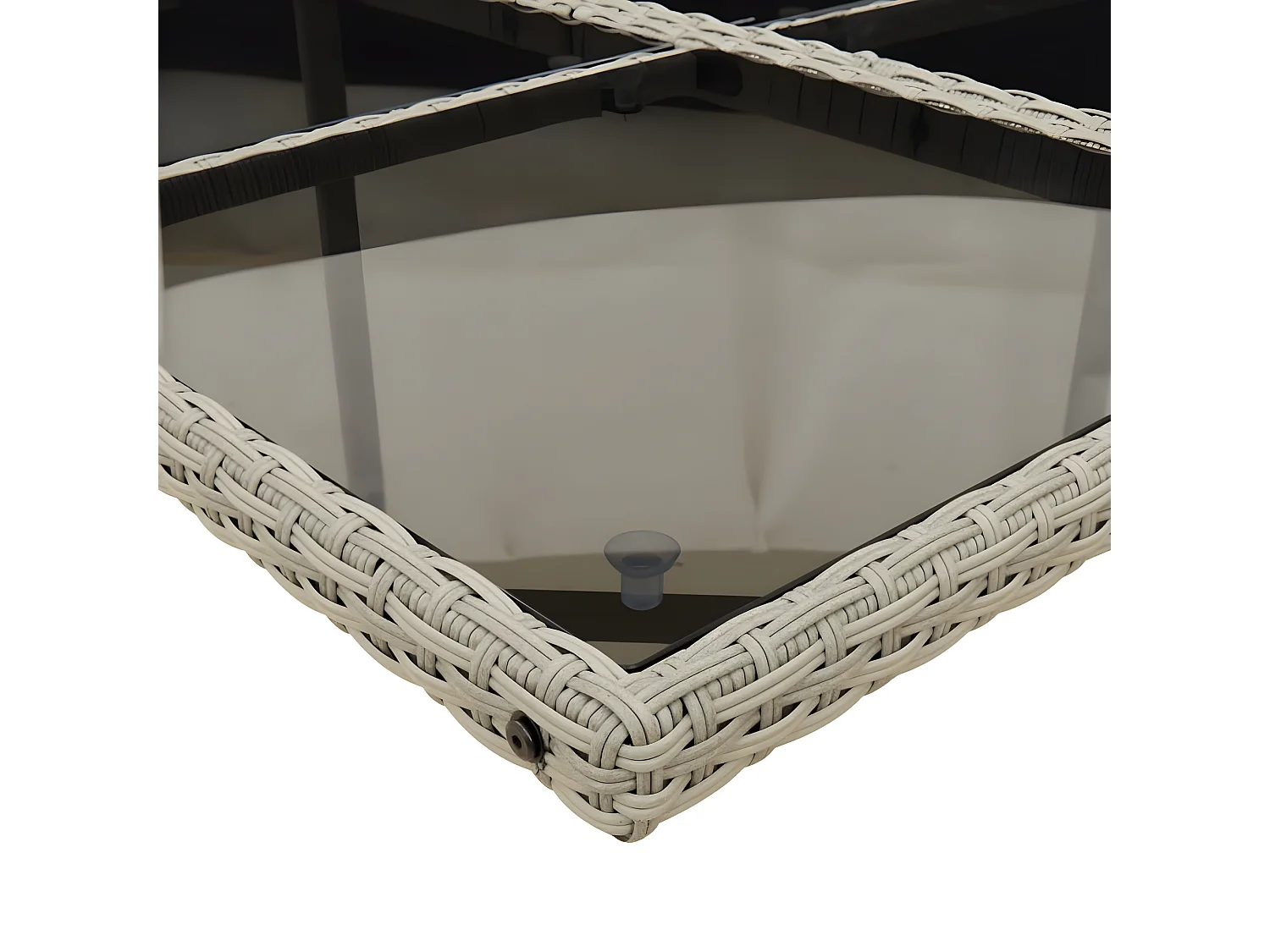 Ensemble à manger de jardin et coussins 13 pcs gris clair rotin