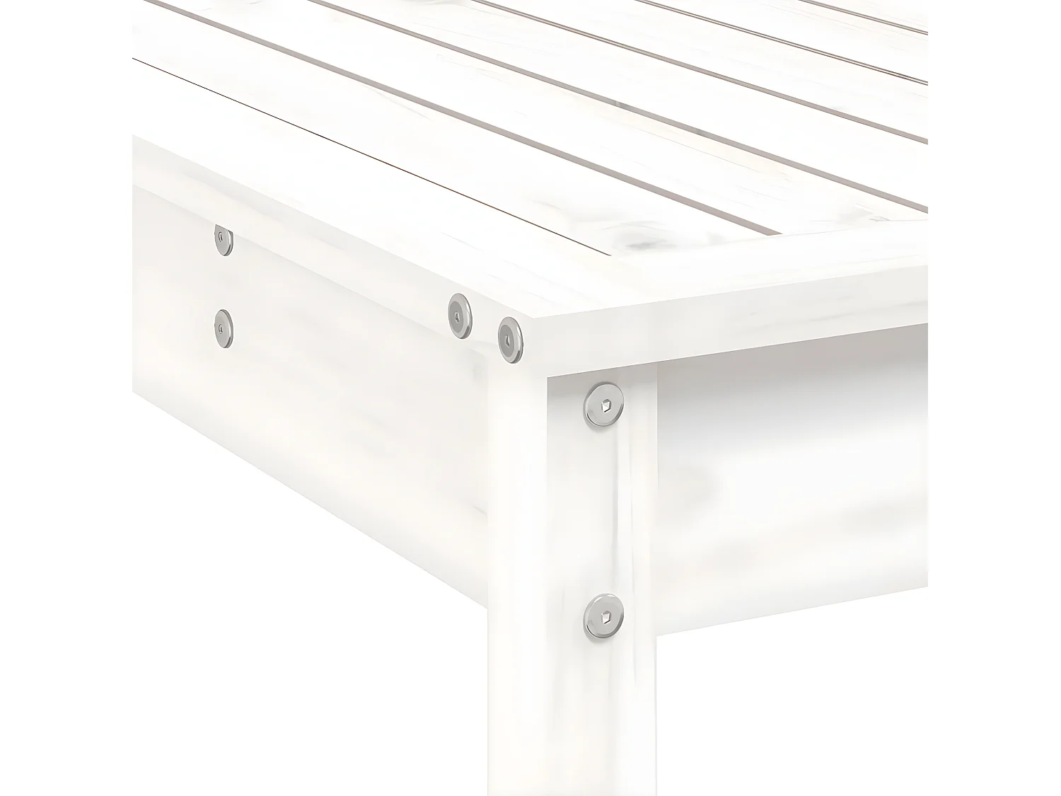 Ensemble de bar de jardin 9 pcs blanc bois de pin massif