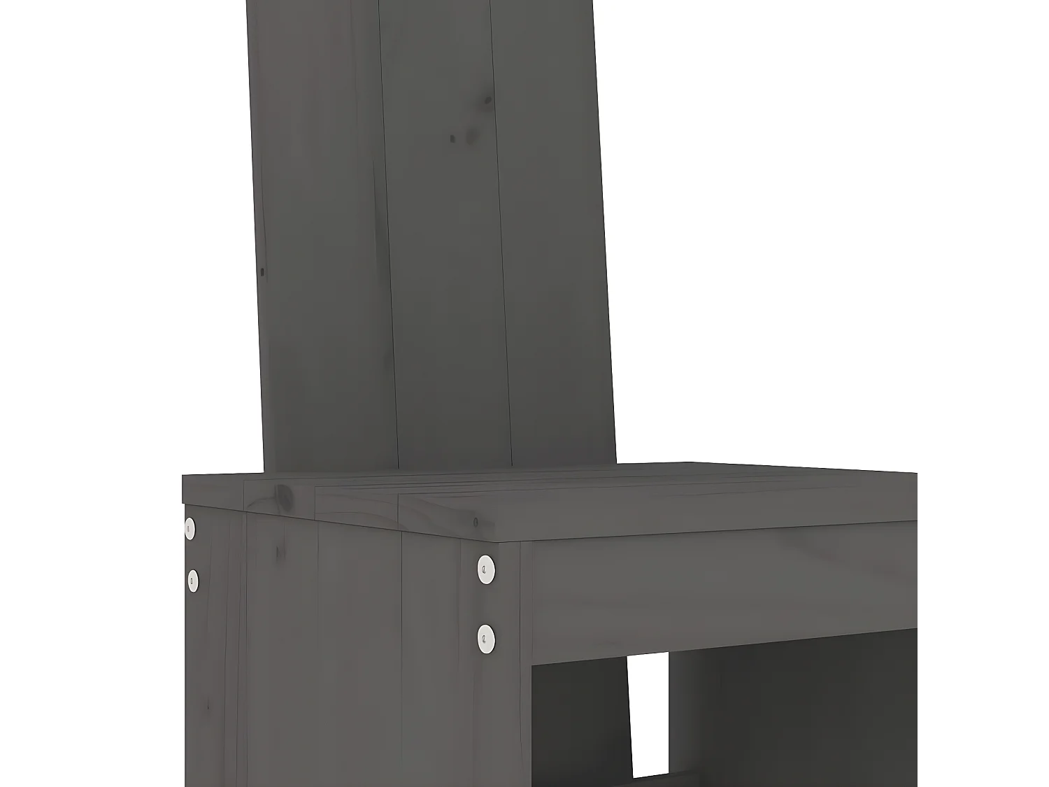 Ensemble de bar de jardin 7 pcs gris bois de pin massif