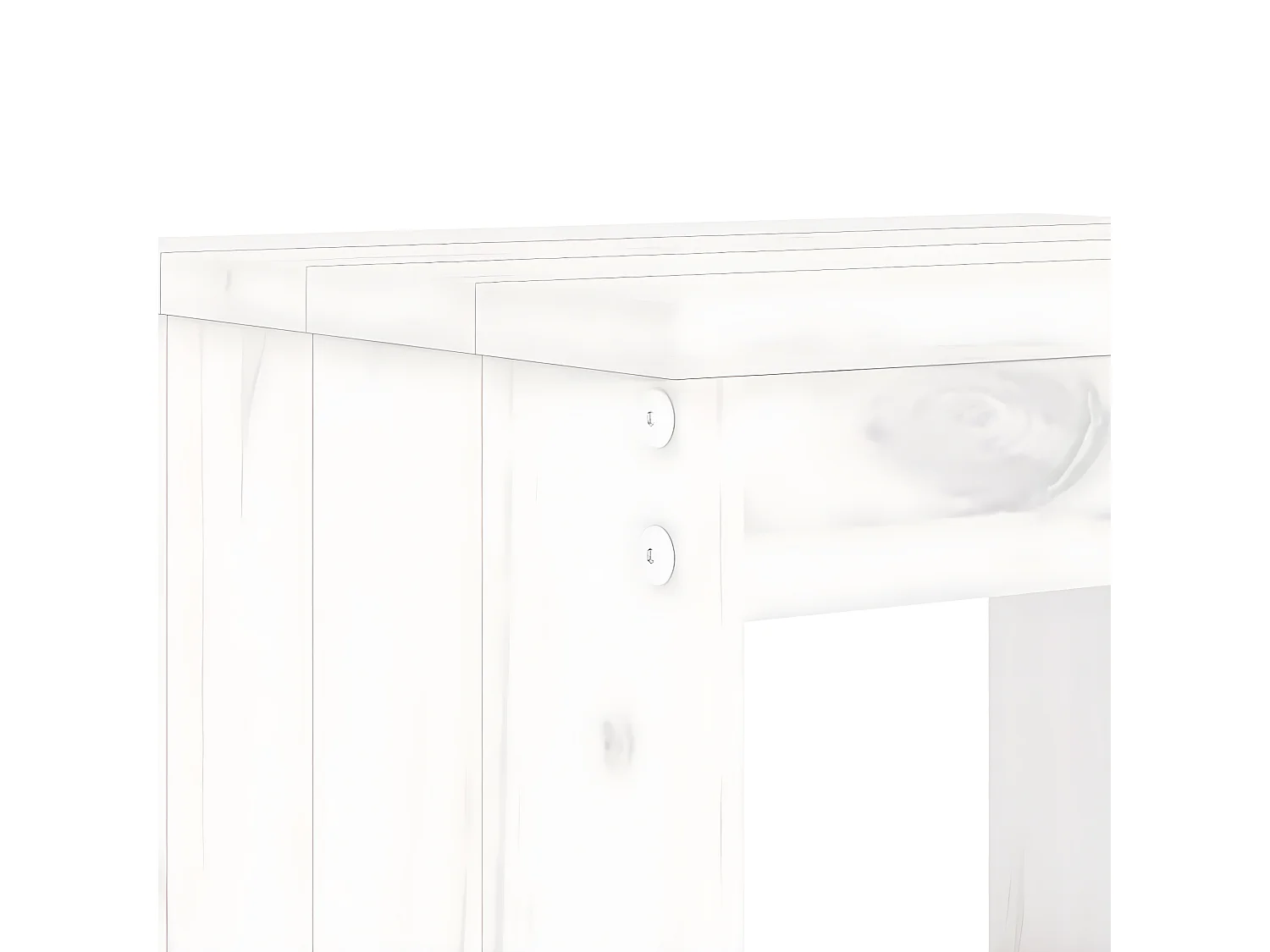 Ensemble de bar de jardin 5 pcs blanc bois massif de pin