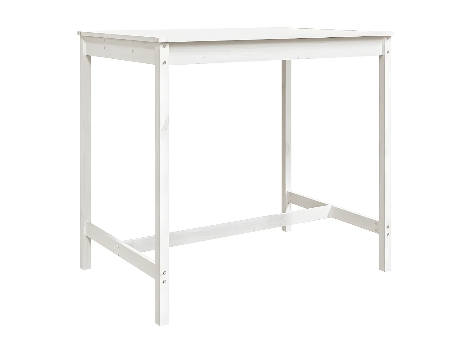 Ensemble de bar de jardin 5 pcs blanc bois massif de pin