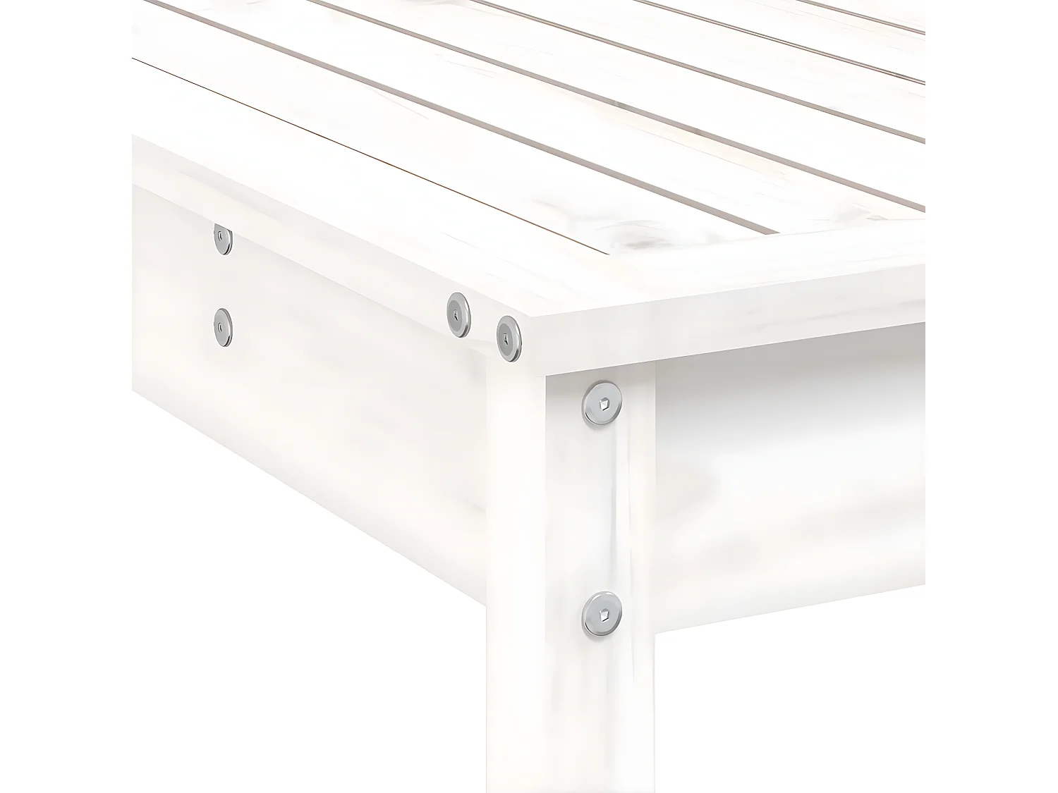 Ensemble de bar de jardin 5 pcs blanc bois massif de pin