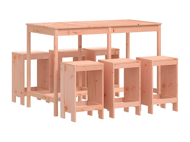 Ensemble de bar de jardin 7 pcs bois massif douglas