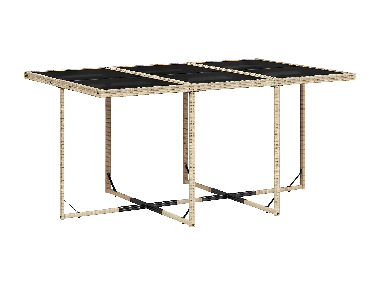 Ensemble à manger de jardin et coussins 11 pcs mélange beige