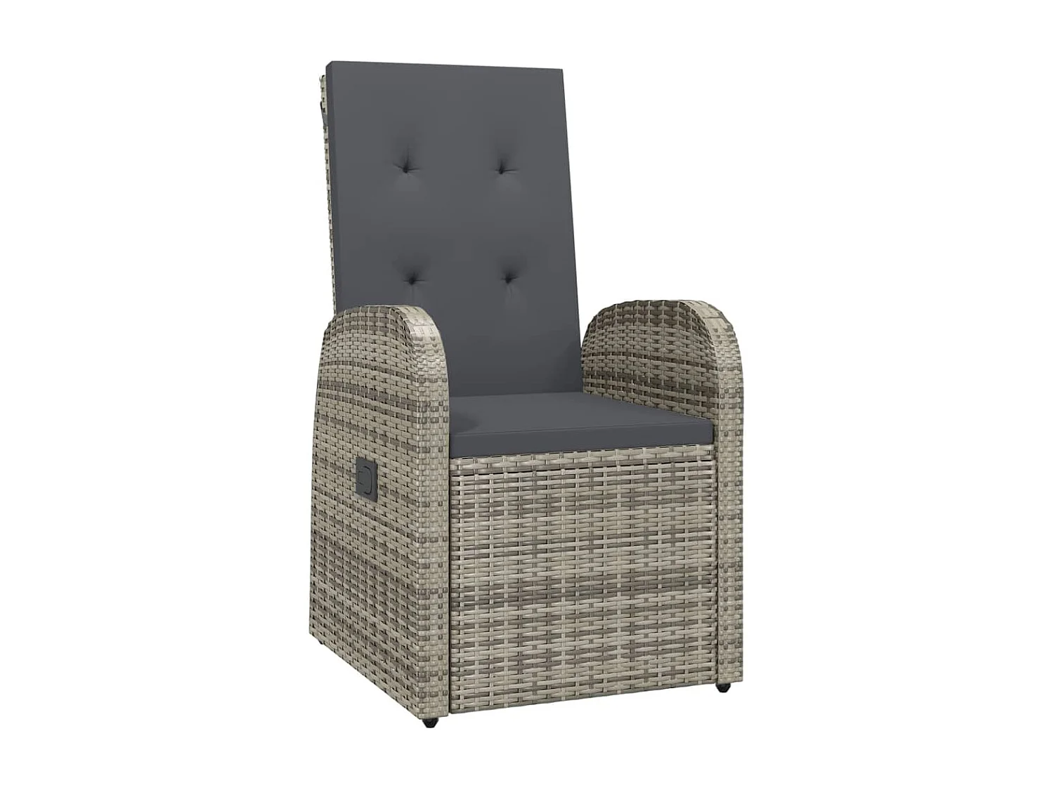 Ensemble à manger de jardin 5 pcs coussins gris résine tressée