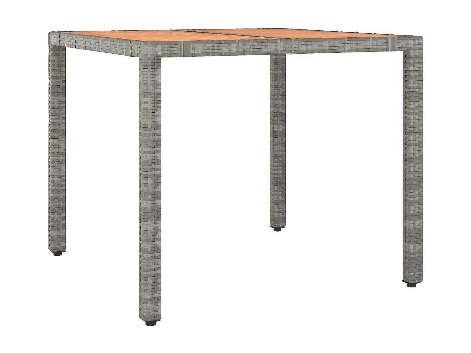 Ensemble à manger de jardin 5 pcs coussins gris résine tressée