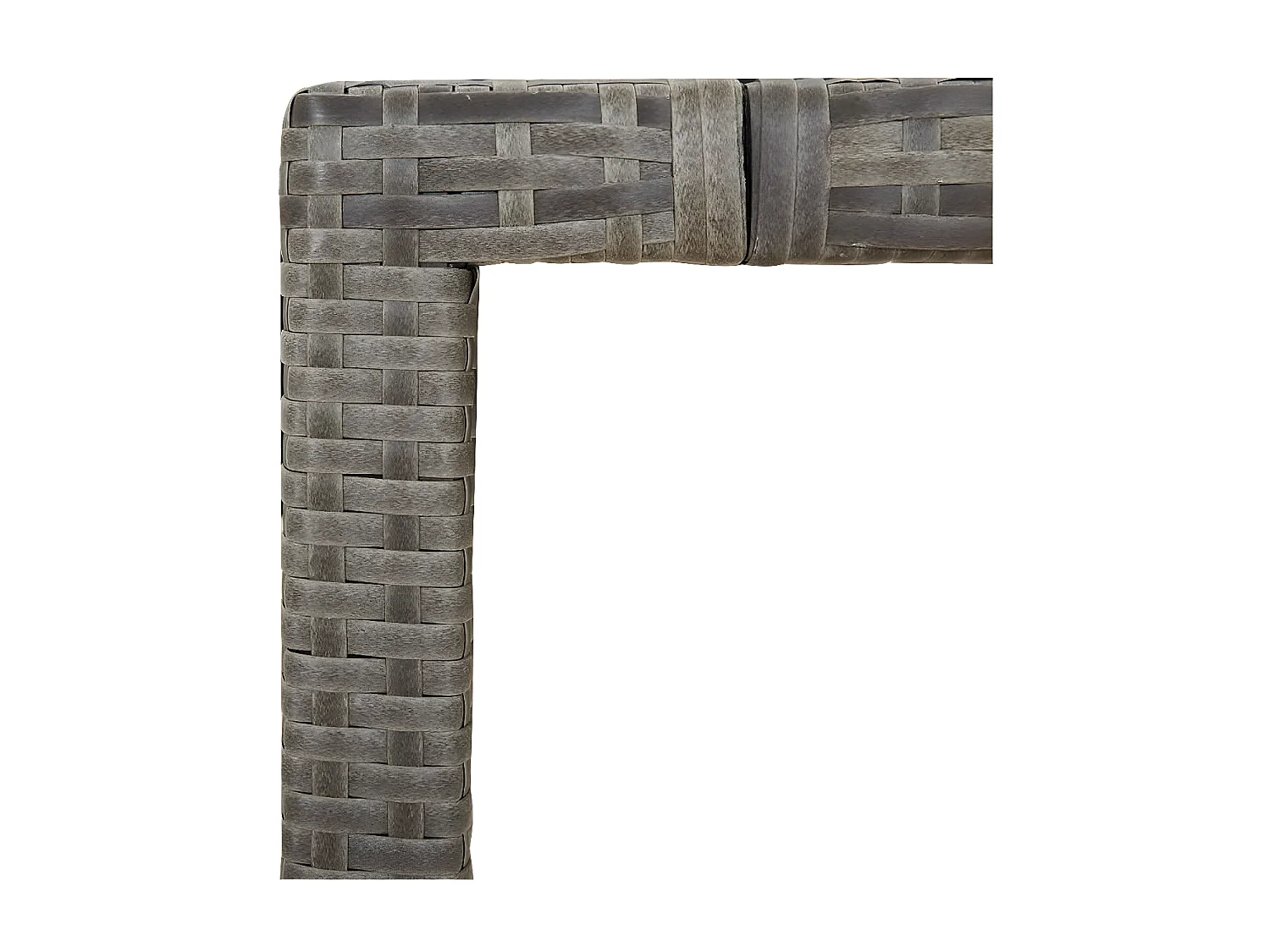 Ensemble à manger de jardin 5 pcs coussins gris résine tressée