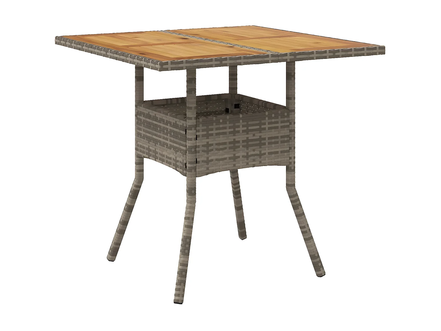 Ensemble à manger de jardin et coussins 3 pcs gris rotin acacia