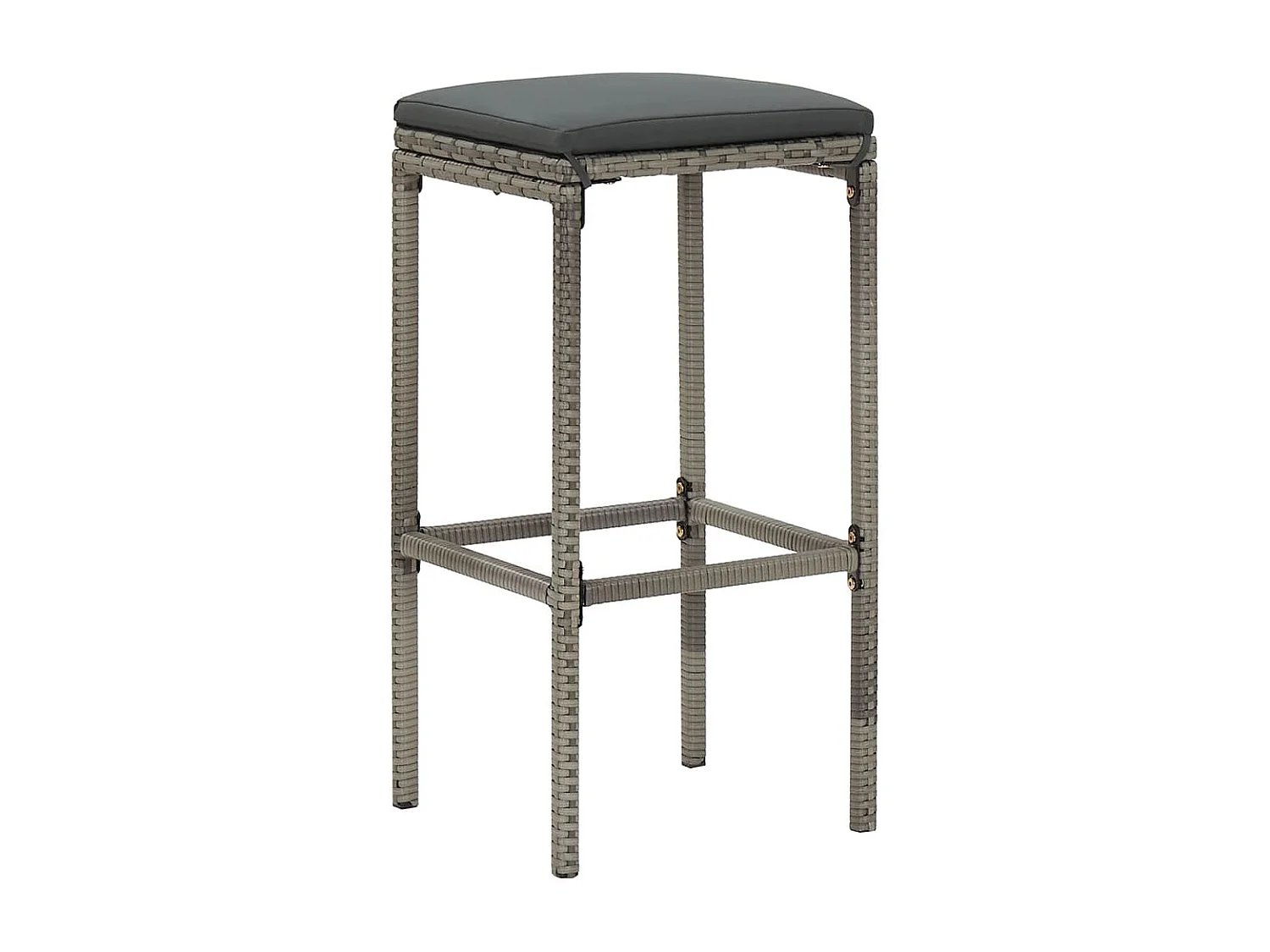 Ensemble de bar de jardin 7 pcs gris bois massif acacia rotin