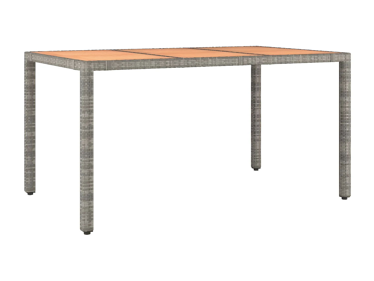 Ensemble à manger de jardin et coussins 7 pcs gris rotin