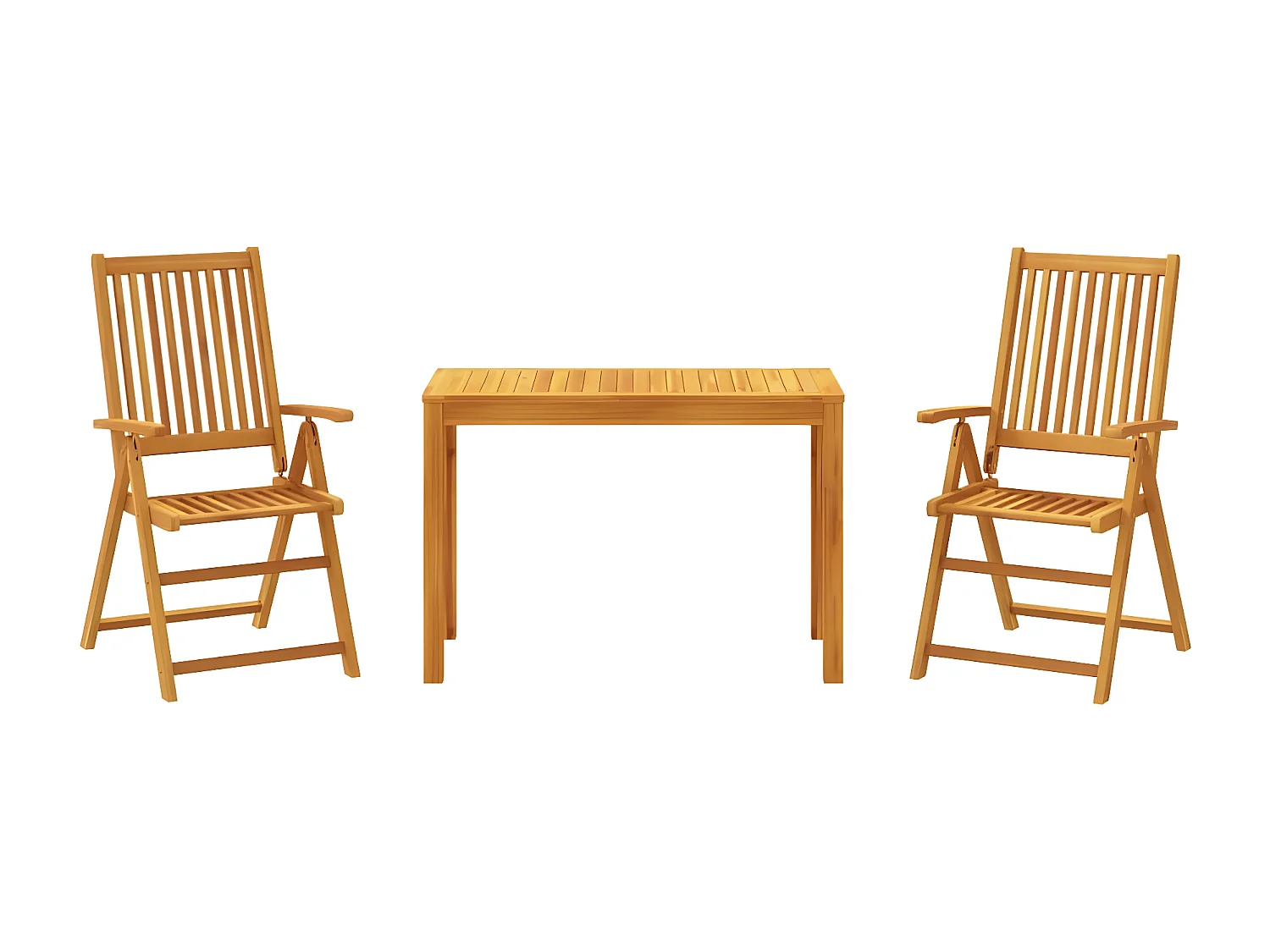 Ensemble à manger de jardin 3 pcs Bois d'acacia solide