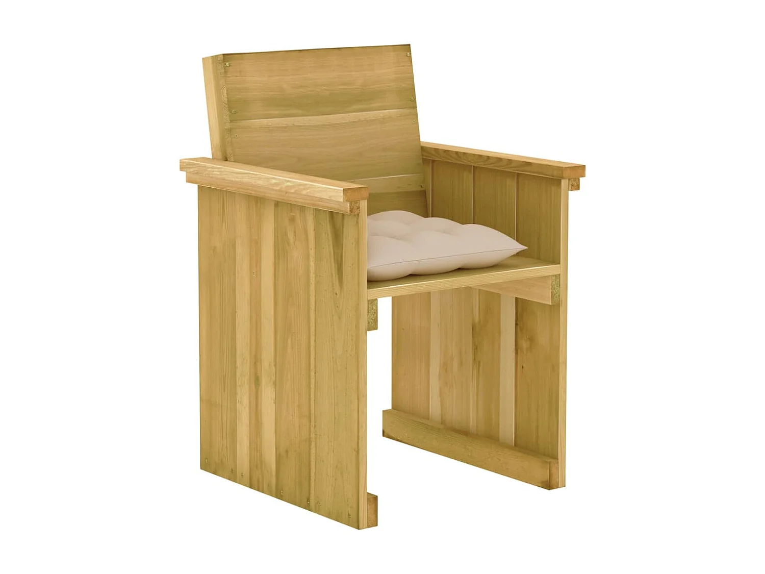 Mobilier à dîner de jardin 7 pcs avec coussins Pin imprégné 4