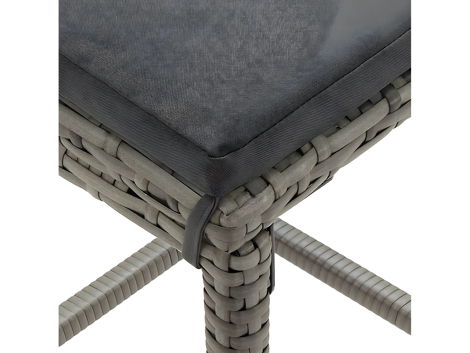 Ensemble de bar de jardin 3 pcs gris bois massif acacia rotin