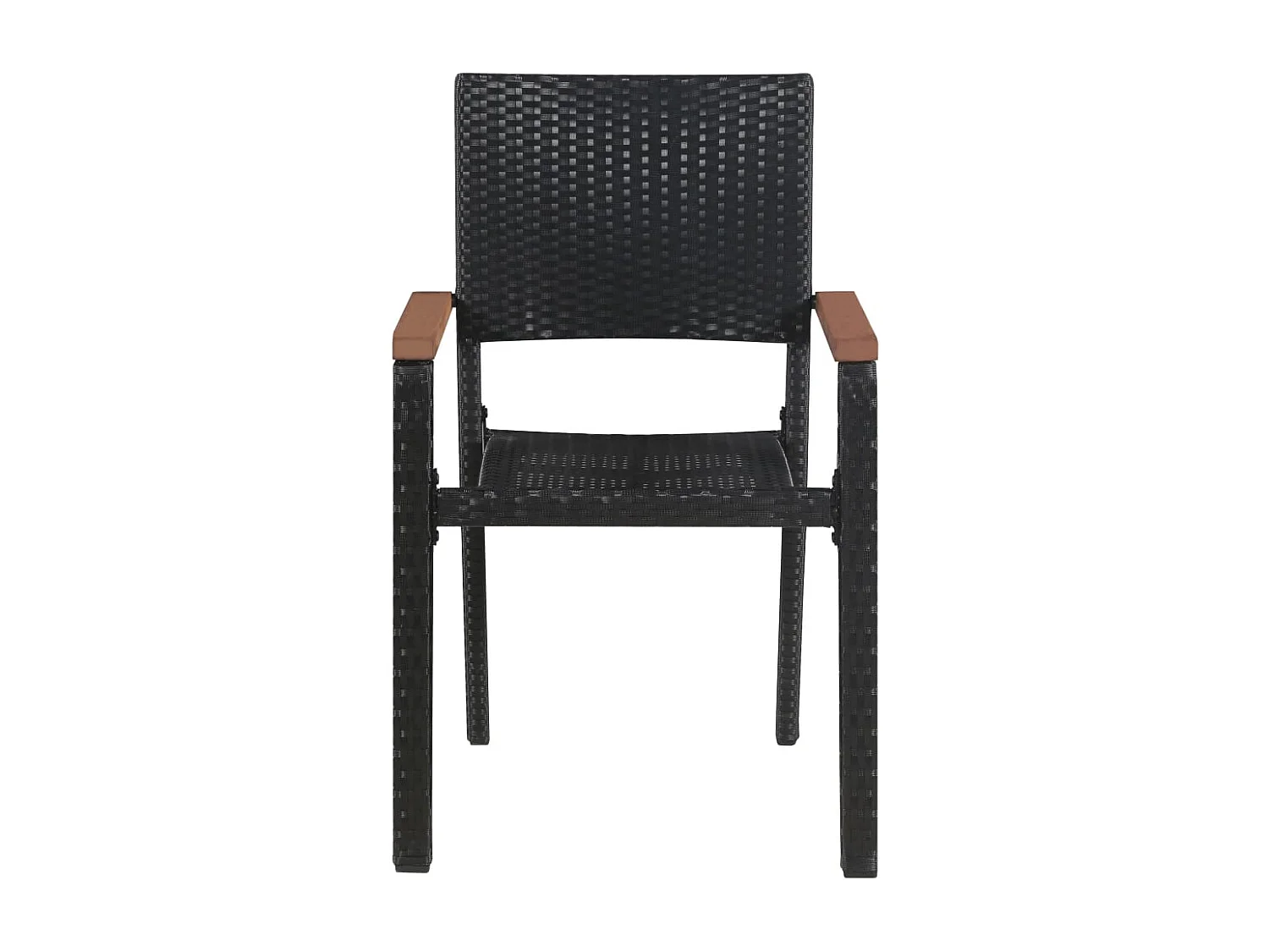 Ensemble de salle à manger de jardin 5 pcs Noir 78