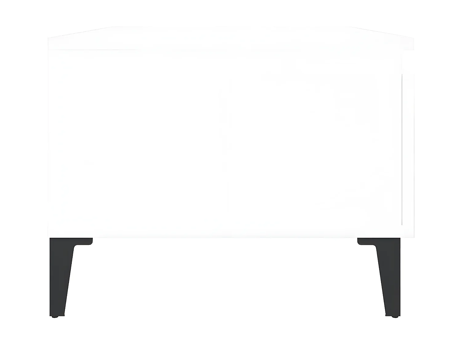 Tables d'appoint 2pcs Blanc brillant 50x46x35 Bois ingénierie