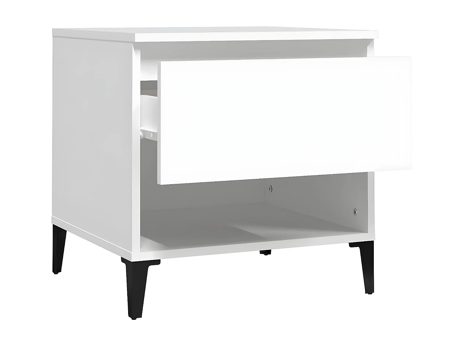 Tables d'appoint 2 pcs Blanc 50x46x50 Bois d’ingénierie