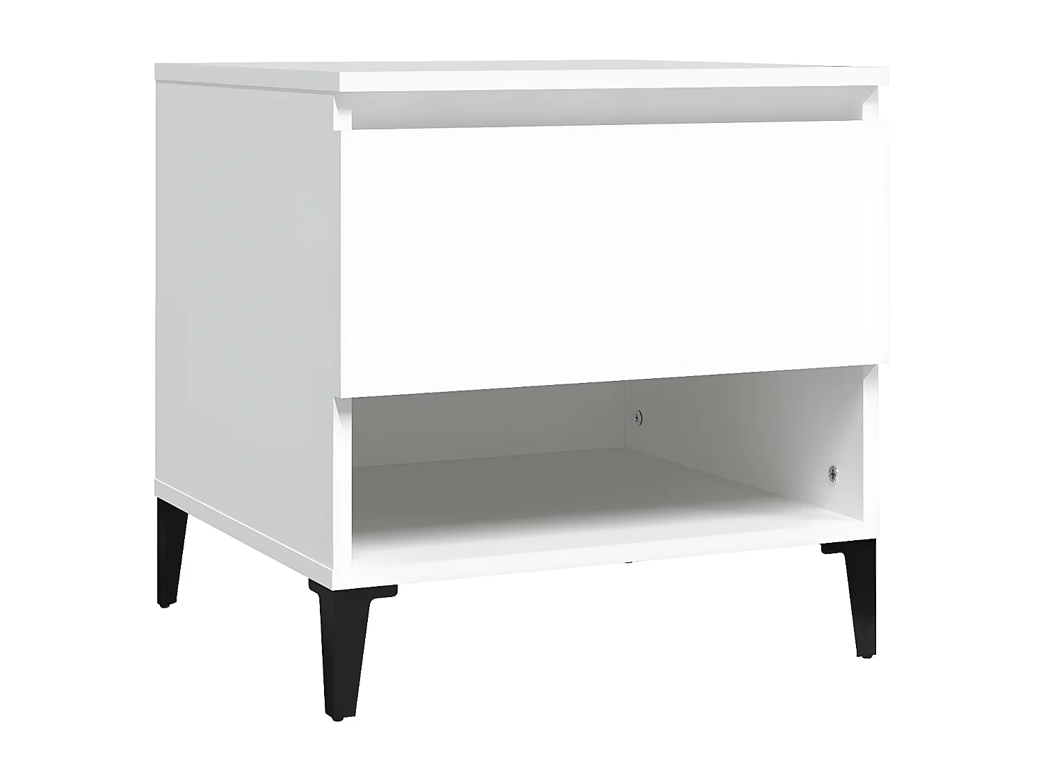 Tables d'appoint 2 pcs Blanc 50x46x50 Bois d’ingénierie