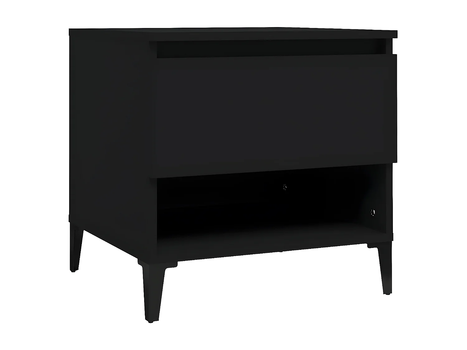 Tables d'appoint 2 pcs Noir 50x46x50 Bois d’ingénierie