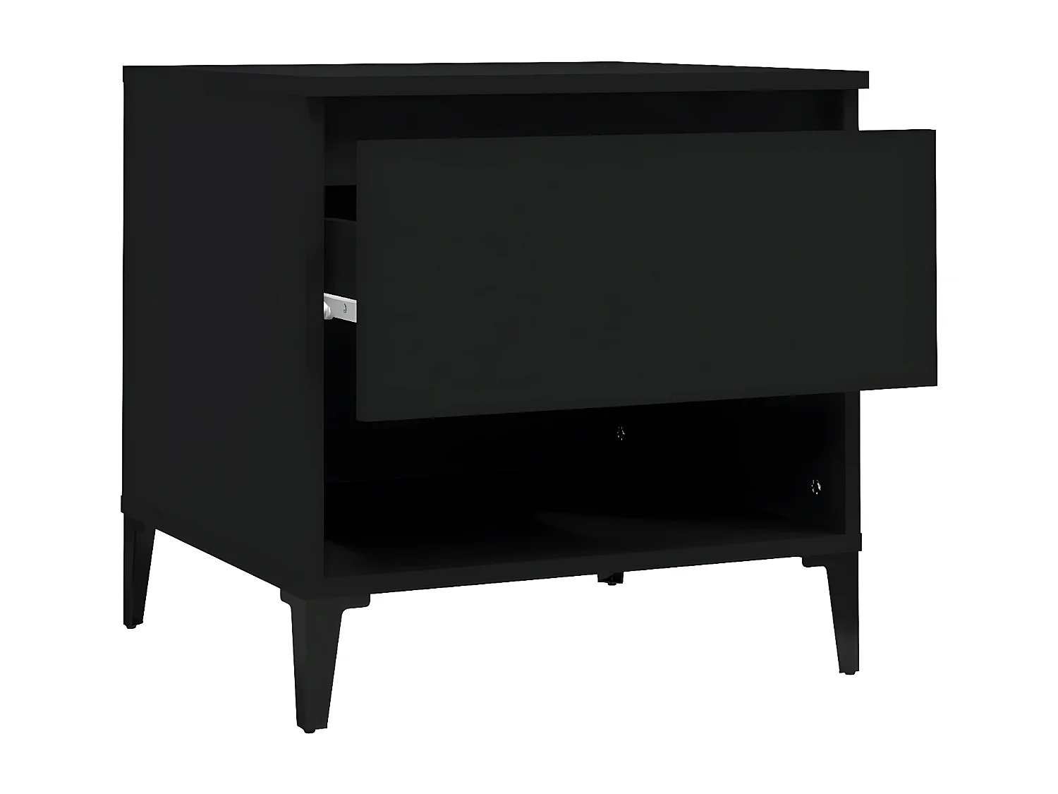 Tables d'appoint 2 pcs Noir 50x46x50 Bois d’ingénierie