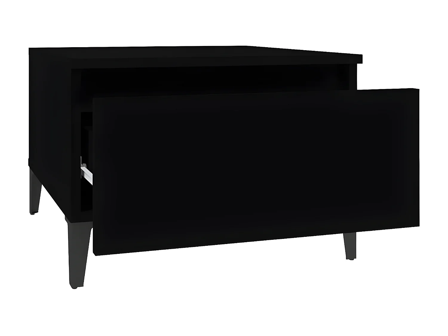 Tables d'appoint 2 pcs Noir 50x46x35 Bois d'ingénierie