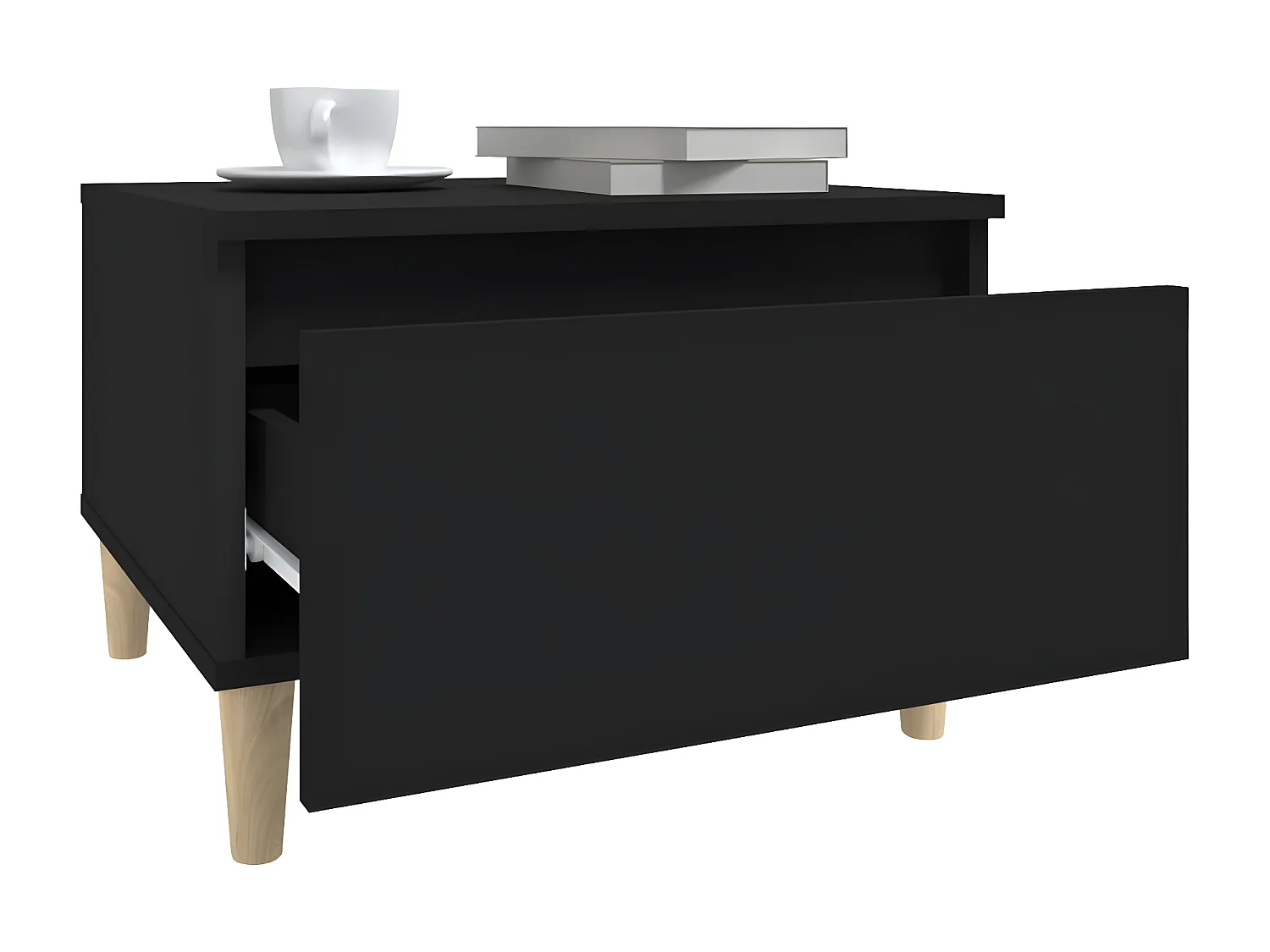 Table d'appoint Noir 50x46x35 Bois d'ingénierie