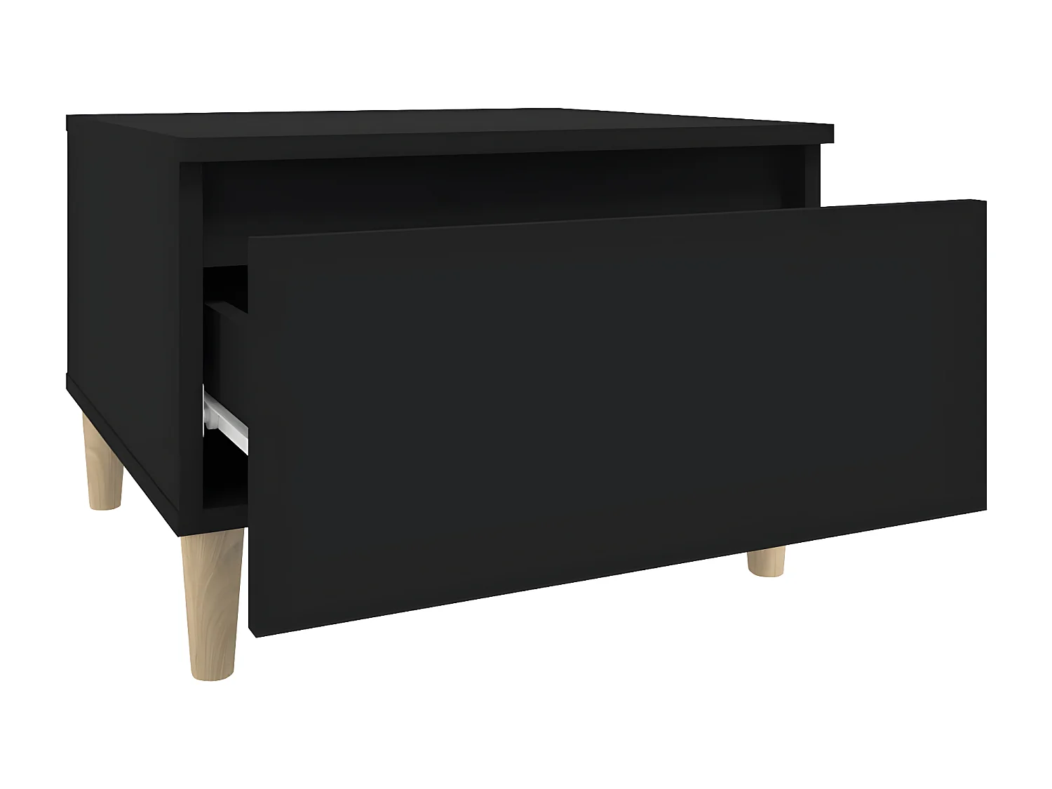 Table d'appoint Noir 50x46x35 Bois d'ingénierie