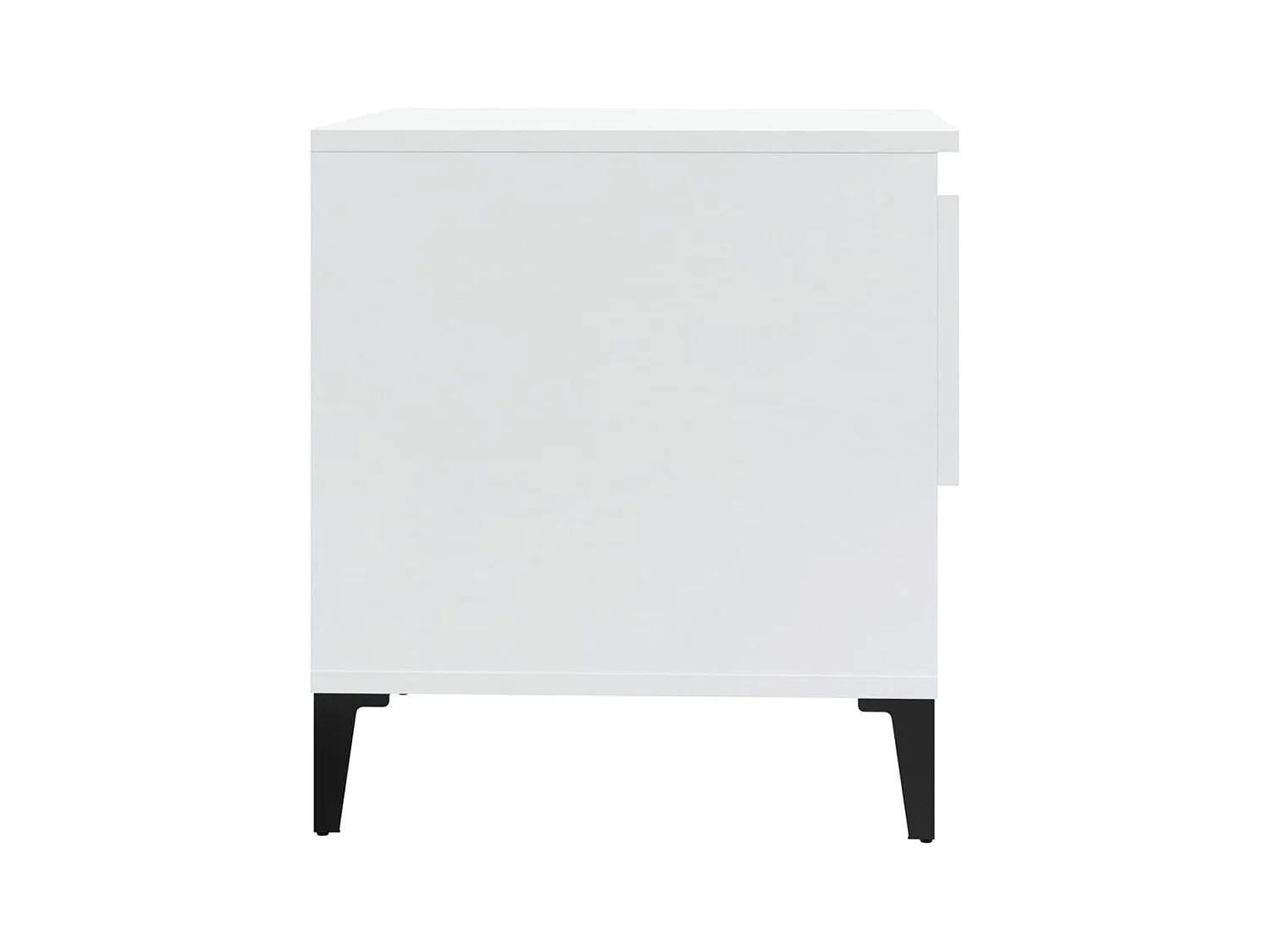 vidaXL Mesas auxiliares 2 uds contrachapada blanco brillo 50x46x50 cm