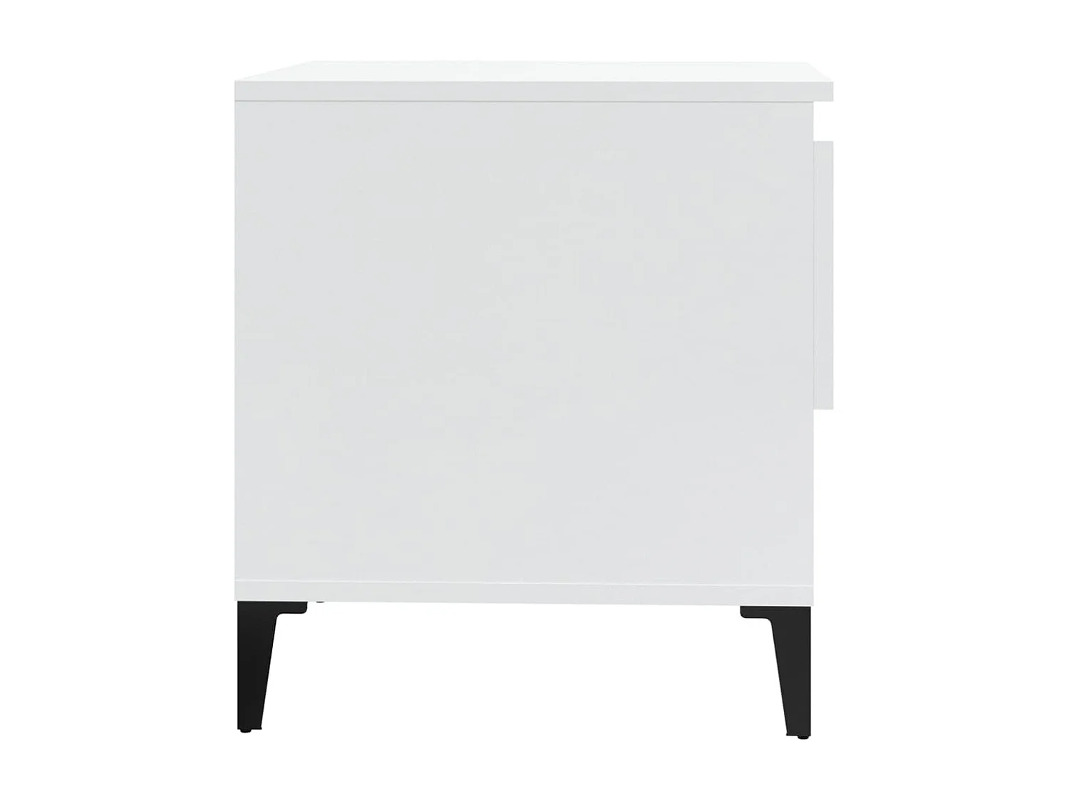 Tables d'appoint 2pcs Blanc brillant 50x46x50 Bois ingénierie