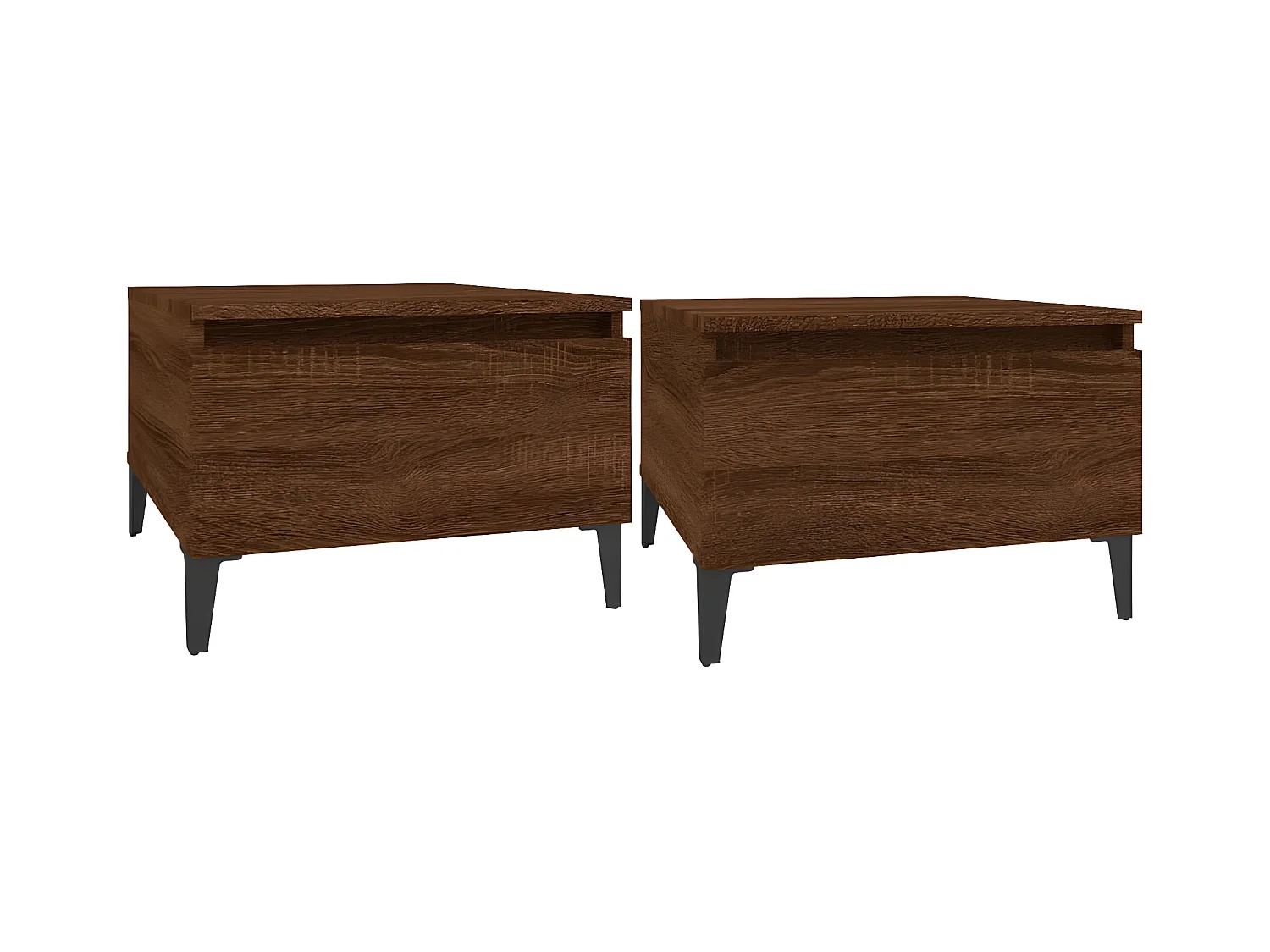 Tables d'appoint 2 pcs Chêne marron 50x46x35 Bois ingénierie