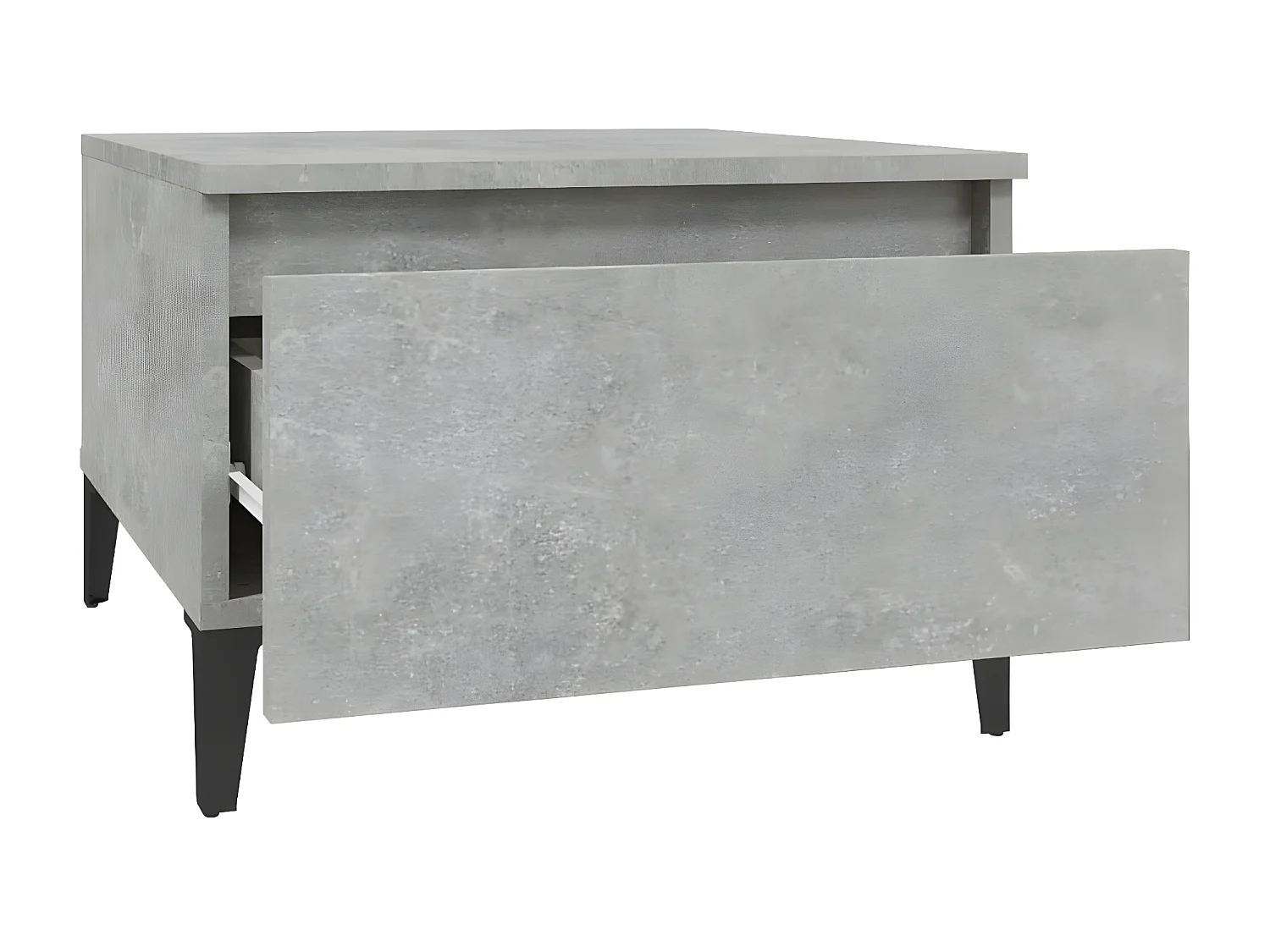 Tables d'appoint 2 pcs Gris béton 50x46x35 Bois d'ingénierie