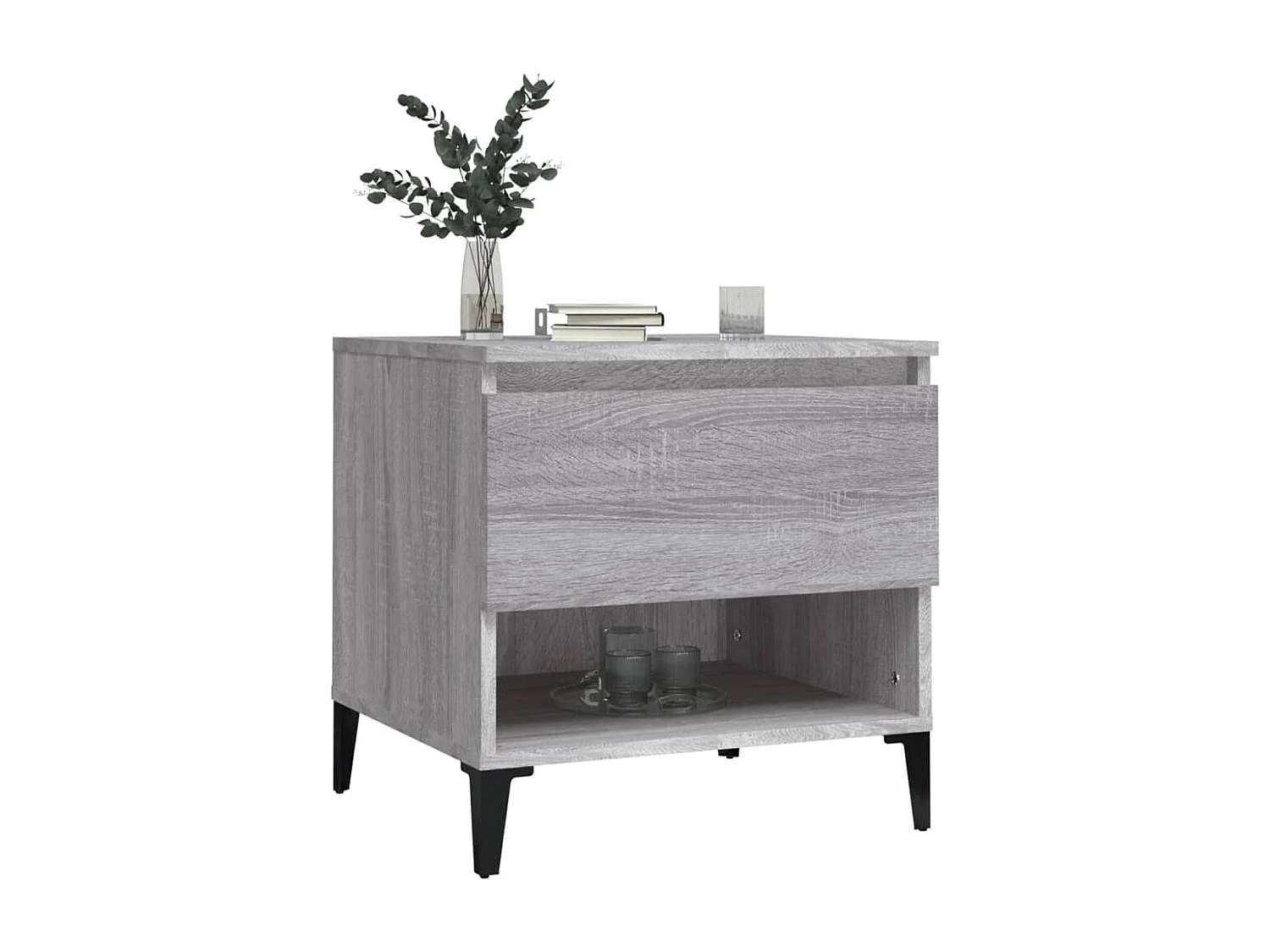 Tables d'appoint 2 pcs Sonoma gris 50x46x50 Bois ingénierie