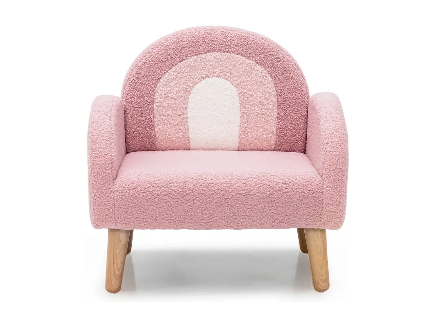 Kindersessel für Kleinkinder Kindersofa gepolstert mit Rückenlehne Rosa