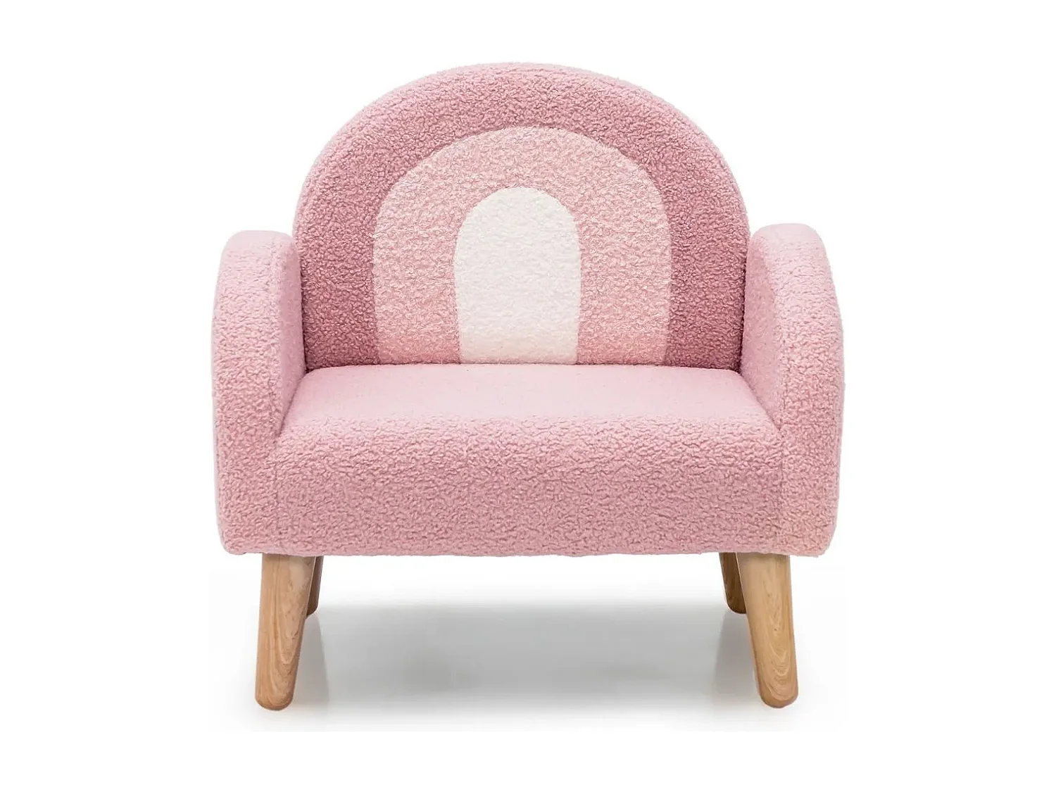 Kindersessel für Kleinkinder Kindersofa gepolstert mit Rückenlehne Rosa