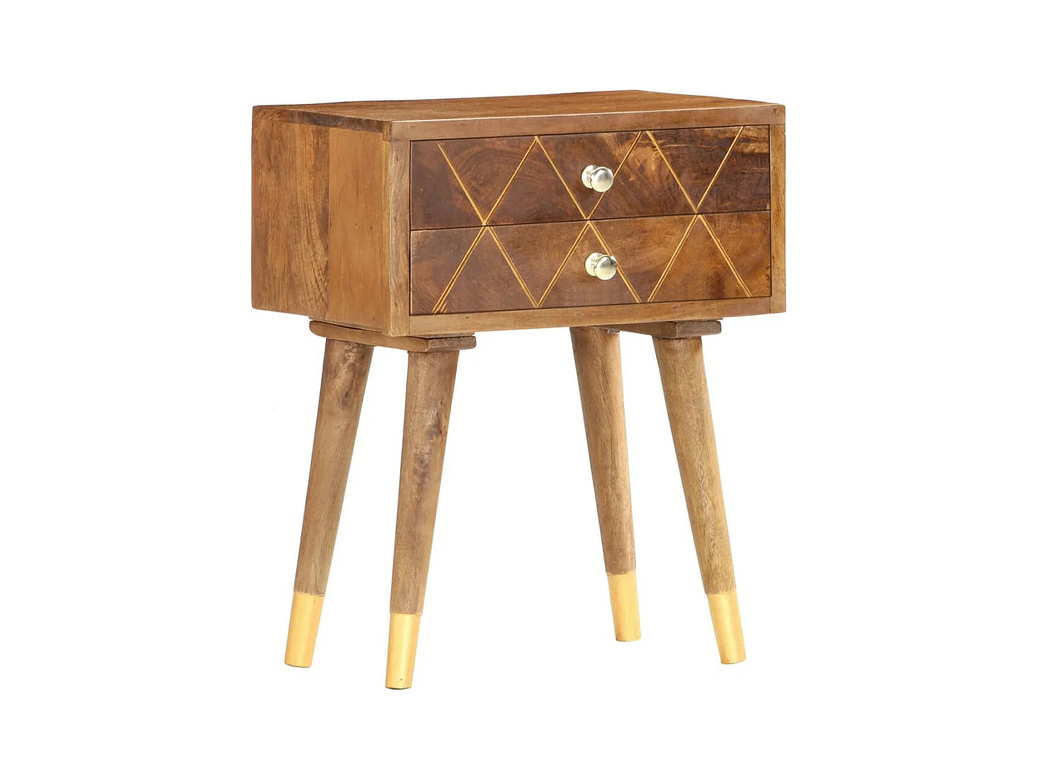 Table de chevet 43 x 30x58 Bois de manguier massif 2