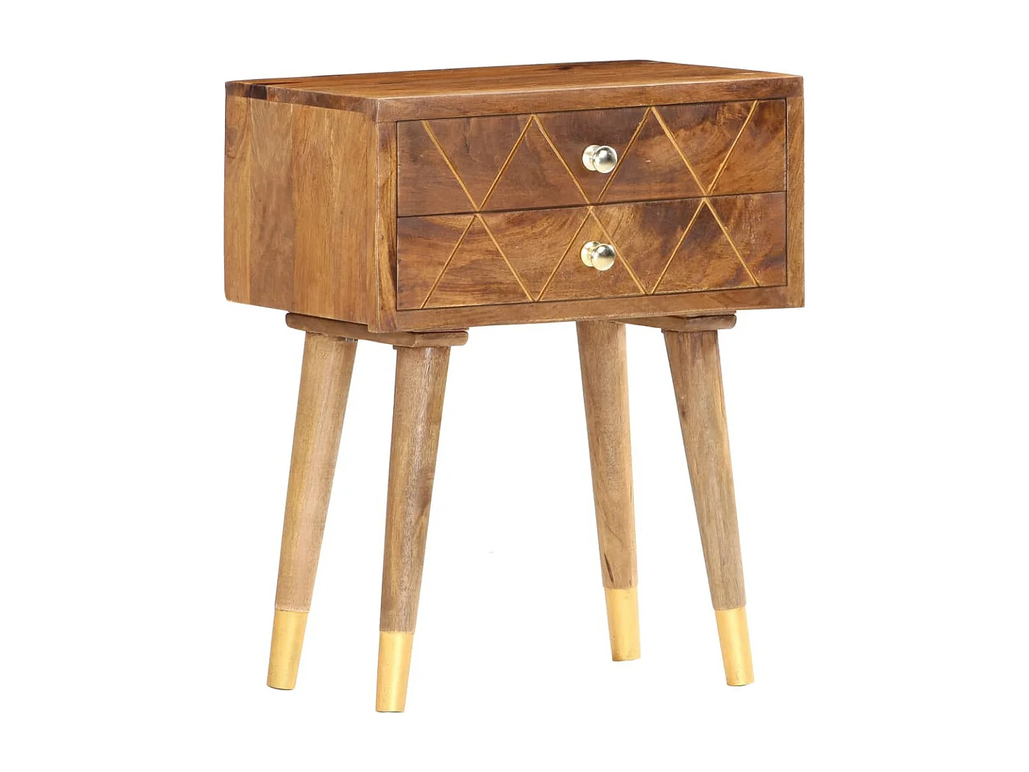 Table de chevet 43 x 30x58 Bois de manguier massif 2