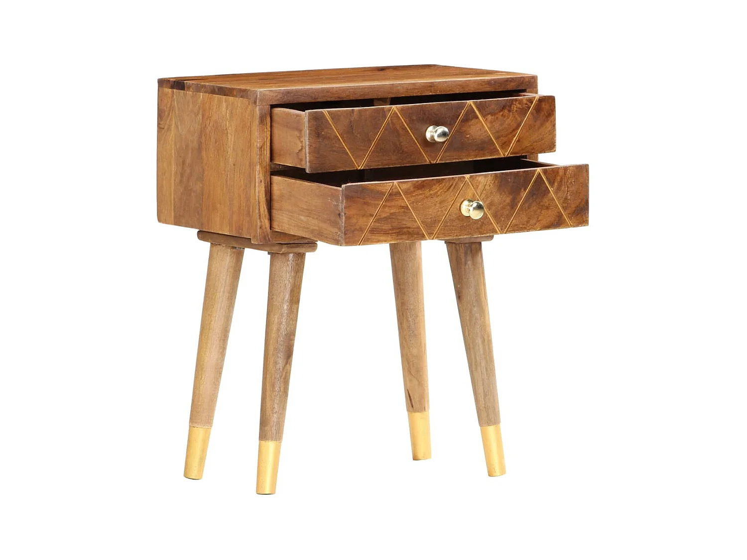 Table de chevet 43 x 30x58 Bois de manguier massif 2