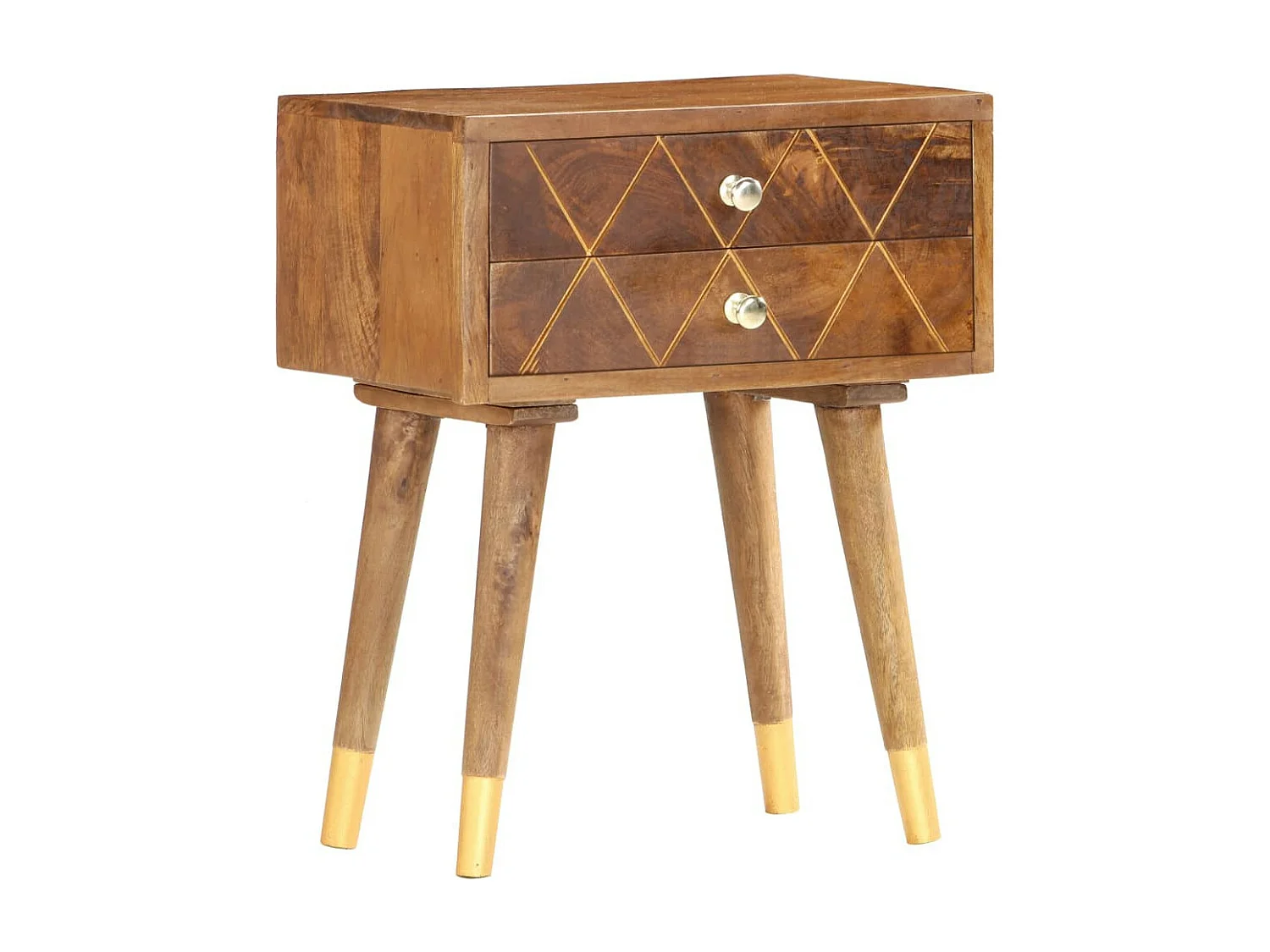 Table de chevet 43 x 30x58 Bois de manguier massif 2