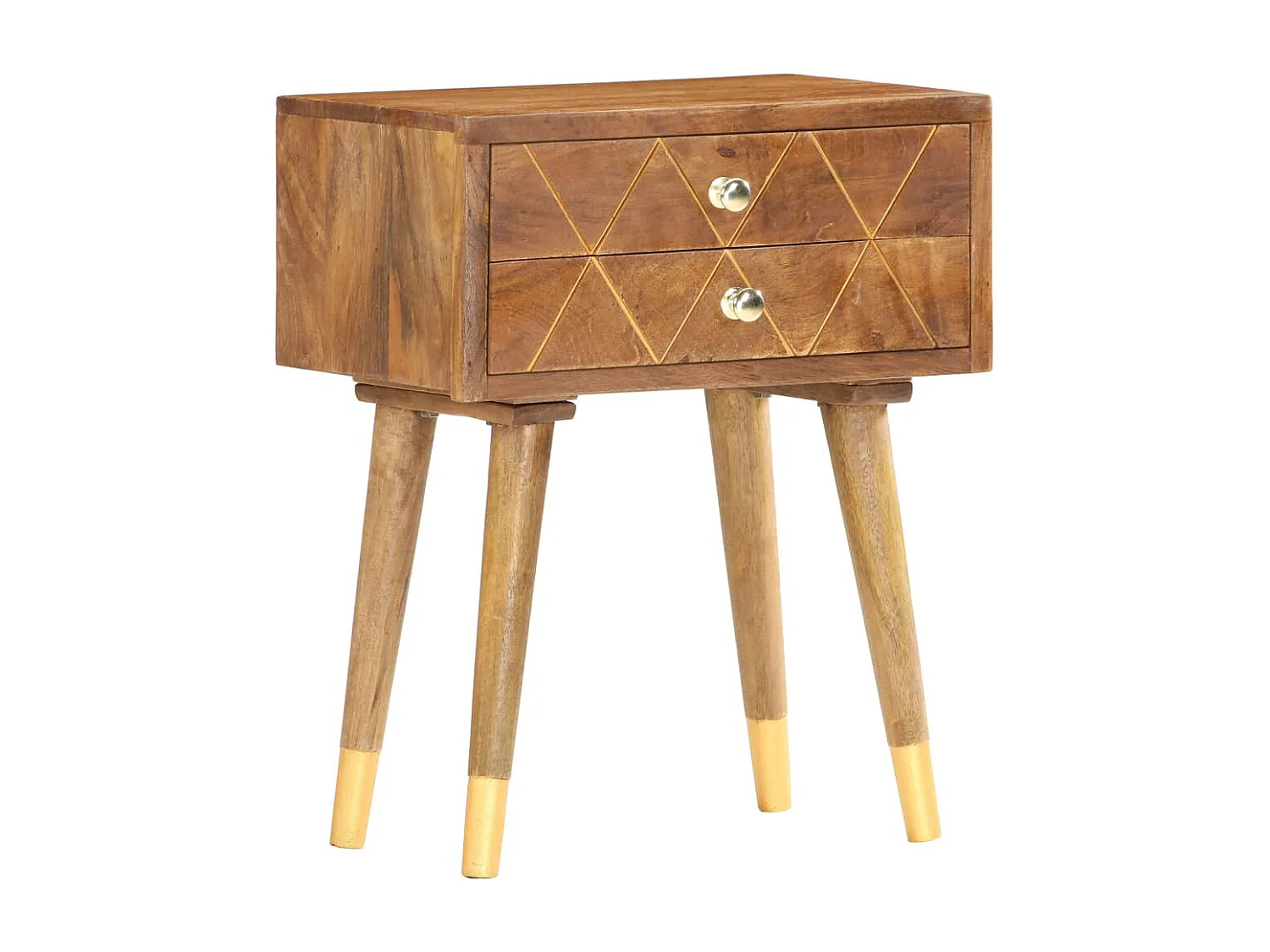 Table de chevet 43 x 30x58 Bois de manguier massif 2