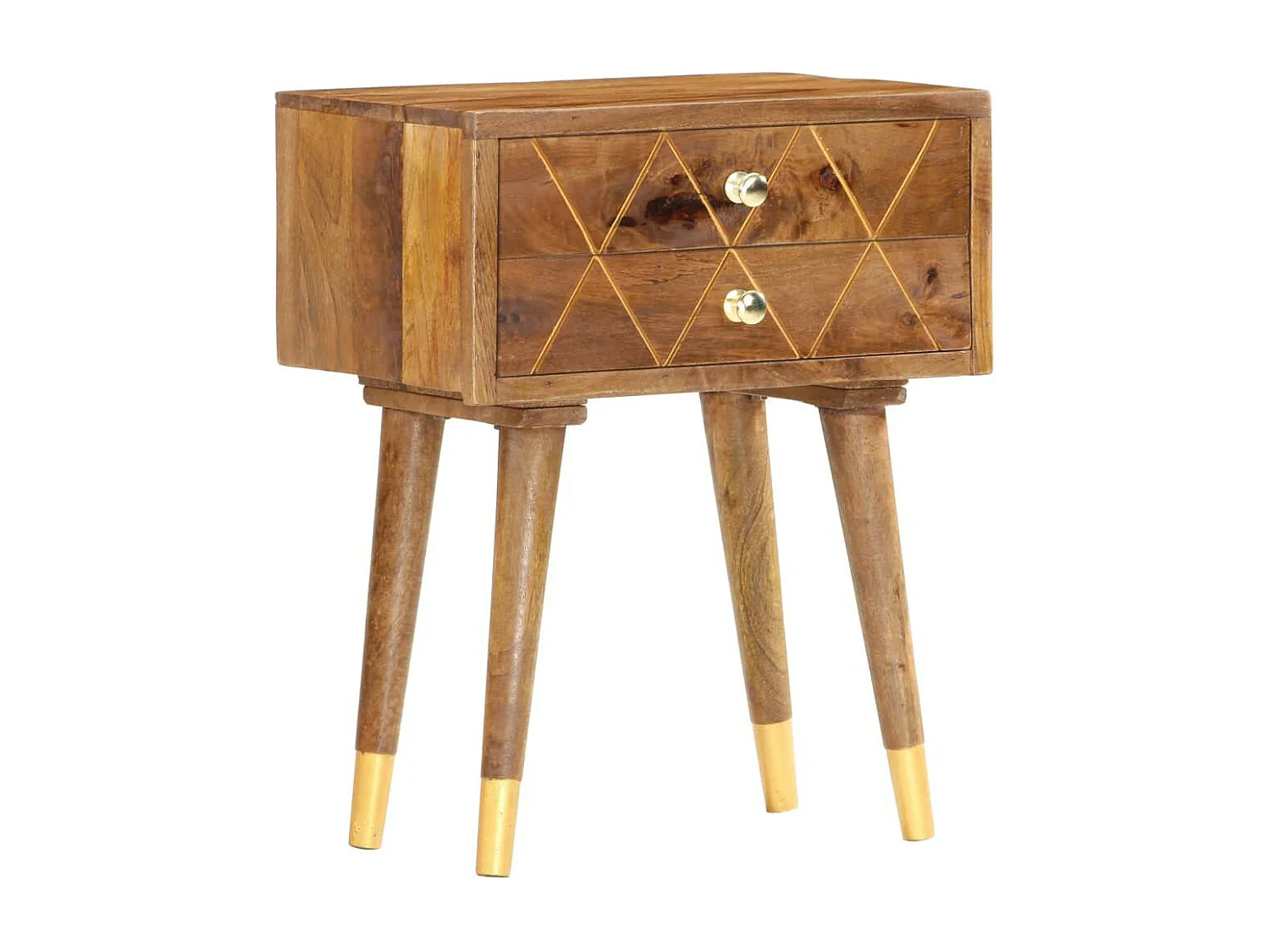 Table de chevet 43 x 30x58 Bois de manguier massif 2