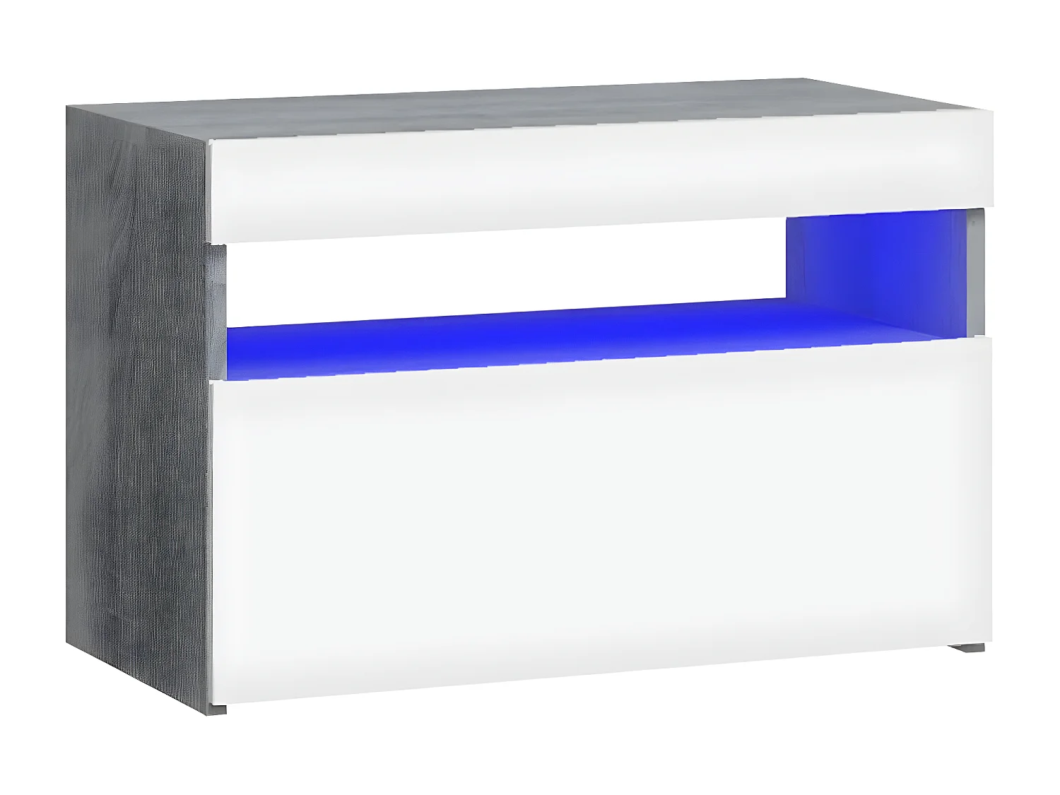 Table de chevet avec lumières LED Sonoma gris 60x35x40