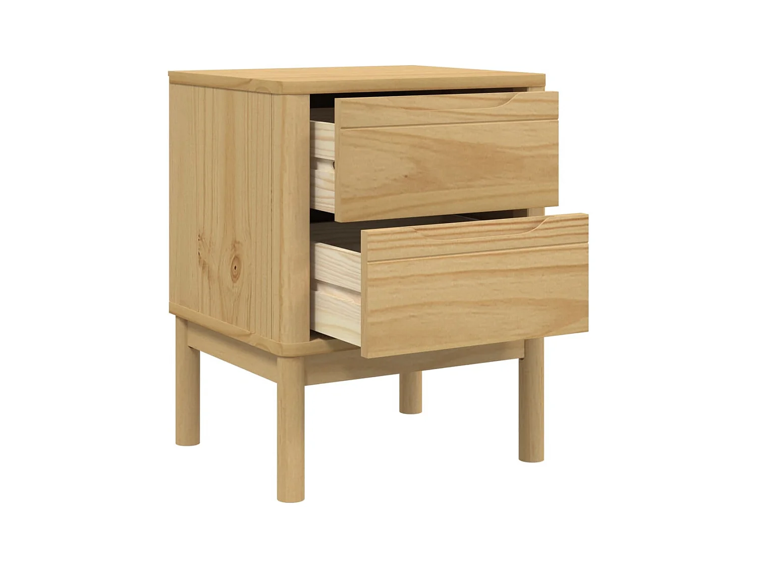 Table de chevet FLORO cire marron 45x39x57 bois de pin massif