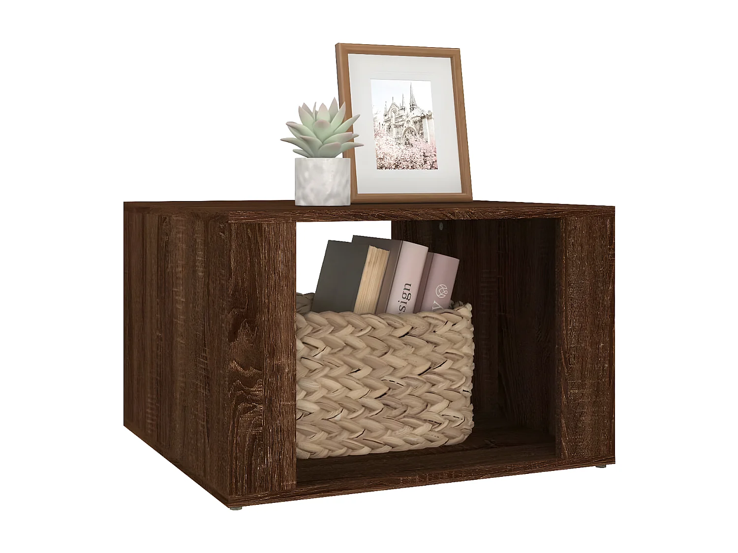 Table de chevet Chêne marron 57x55x36 Bois d'ingénierie