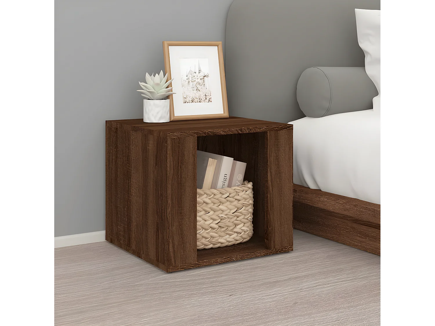 Table de chevet Chêne marron 41x40x36 Bois d'ingénierie