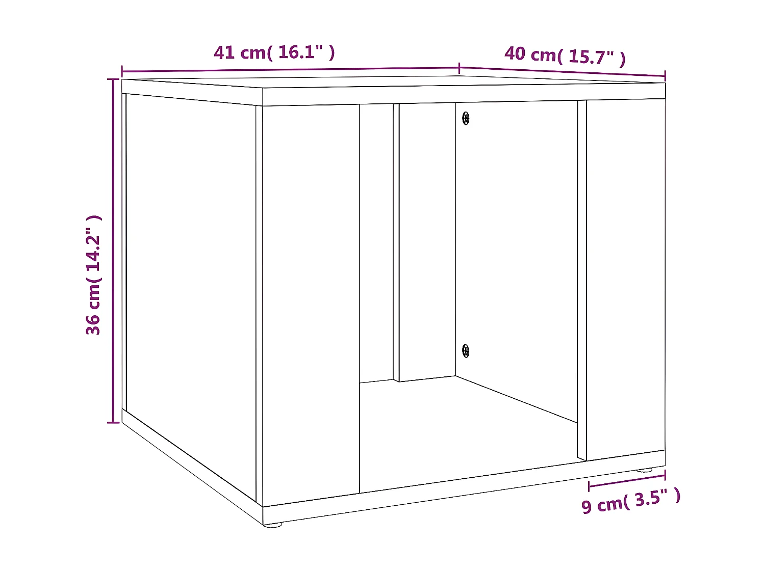 Table de chevet Chêne sonoma 41x40x36 Bois d'ingénierie