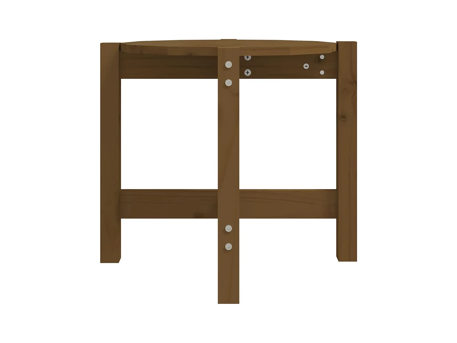 Table basse Marron miel Ø 52,5x45 Bois massif de pin