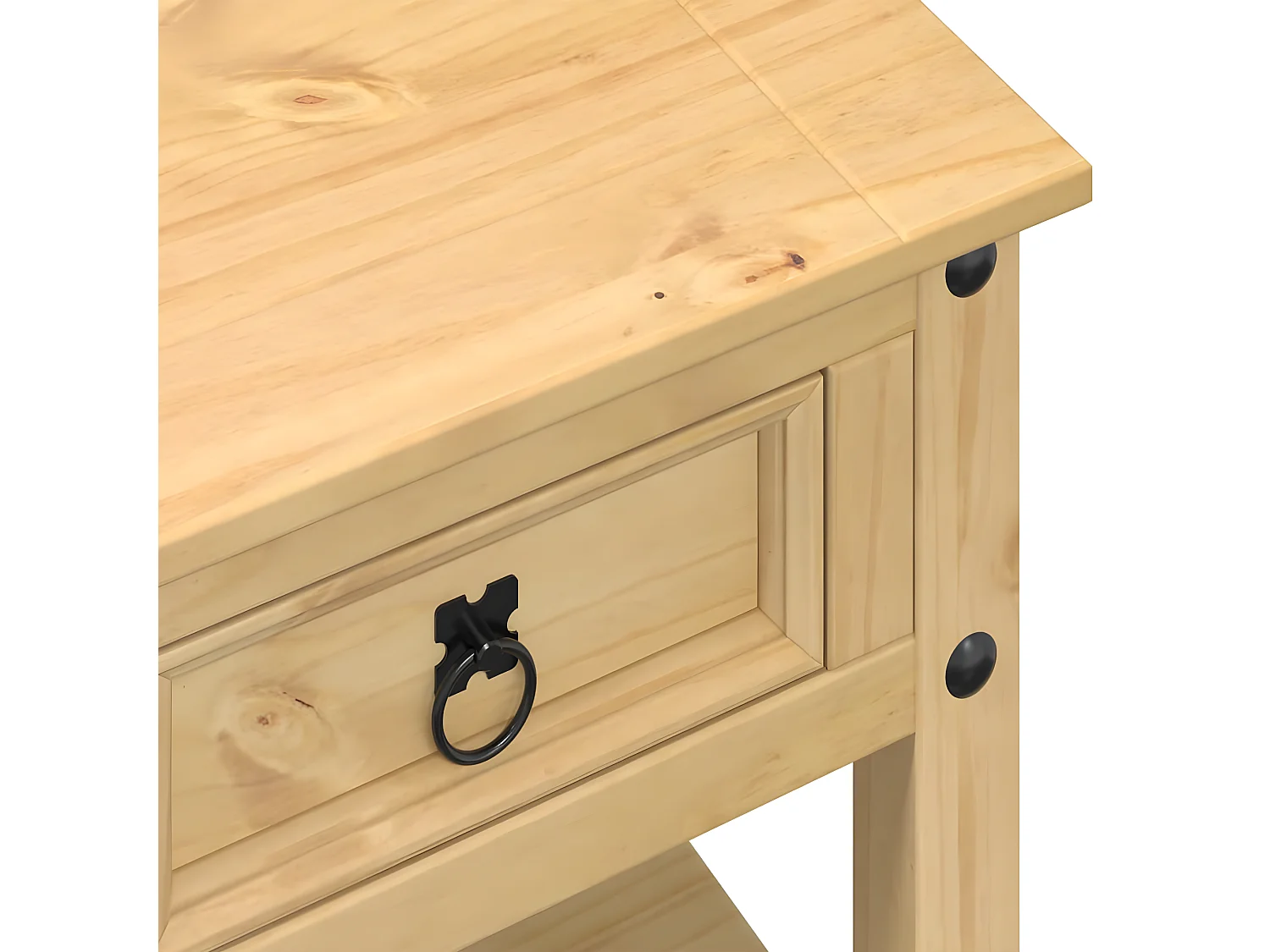 Table basse avec tiroirs Corona 85x50x45 bois de pin massif